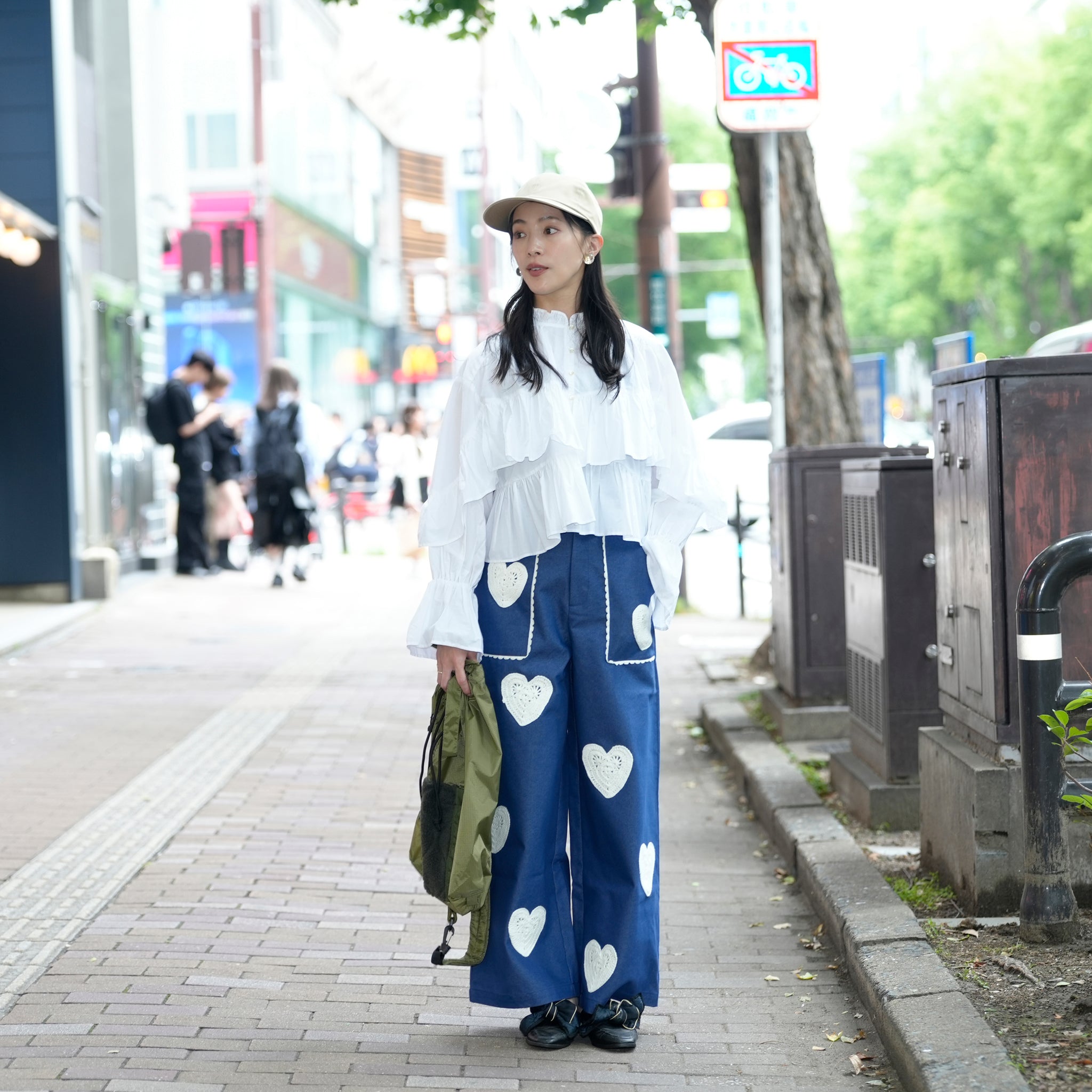 31SJ01TR221DEN_Denim | Heart to Heart Trousers | Color:Denim【SISTER JANE_シスタージェーン】【archive】