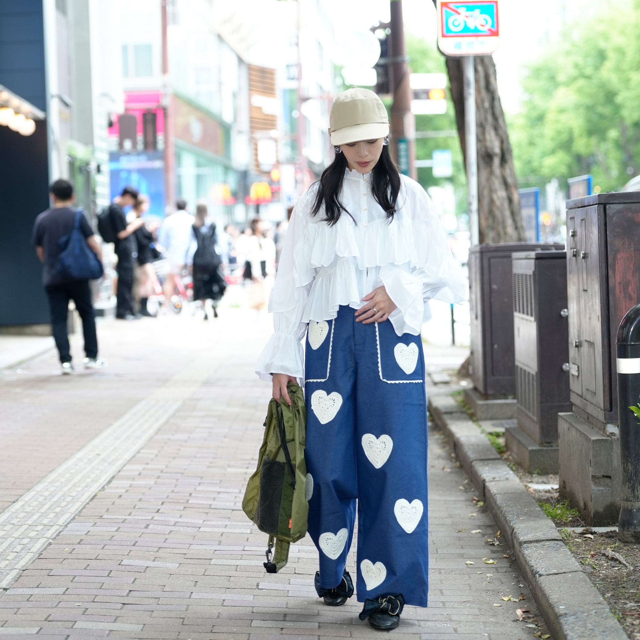 31SJ01TR221DEN_Denim | Heart to Heart Trousers | Color:Denim【SISTER JANE_シスタージェーン】【archive】