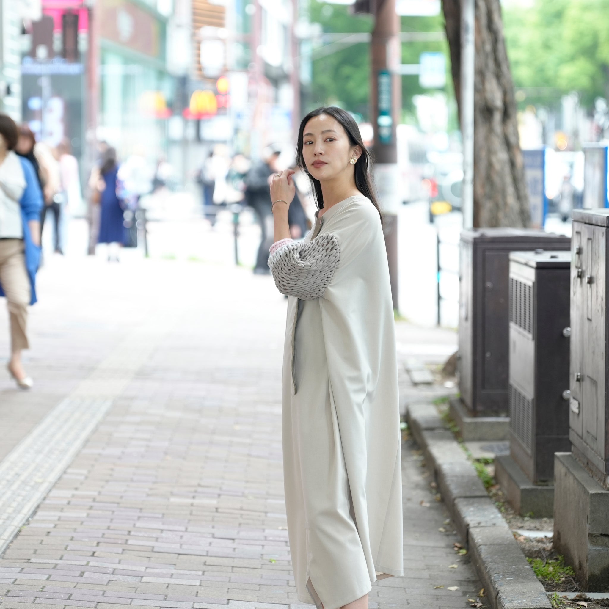 BSD25SS-02_Beige | Loose Sleeve Military One-piece | Color:Beige【BEDSIDEDRAMA_ベッドサイドドラマ】