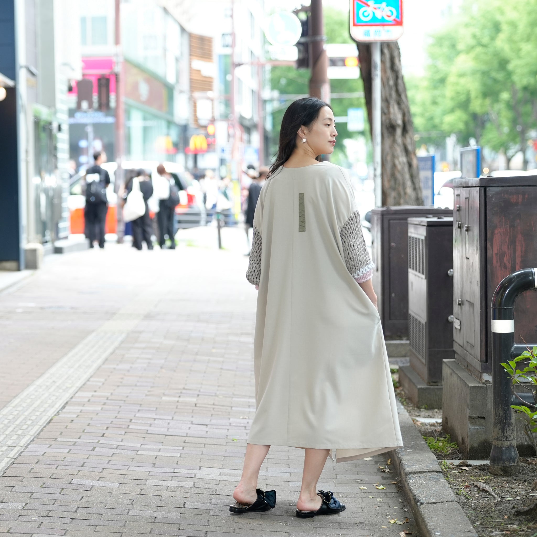 BSD25SS-02_Beige | Loose Sleeve Military One-piece | Color:Beige【BEDSIDEDRAMA_ベッドサイドドラマ】