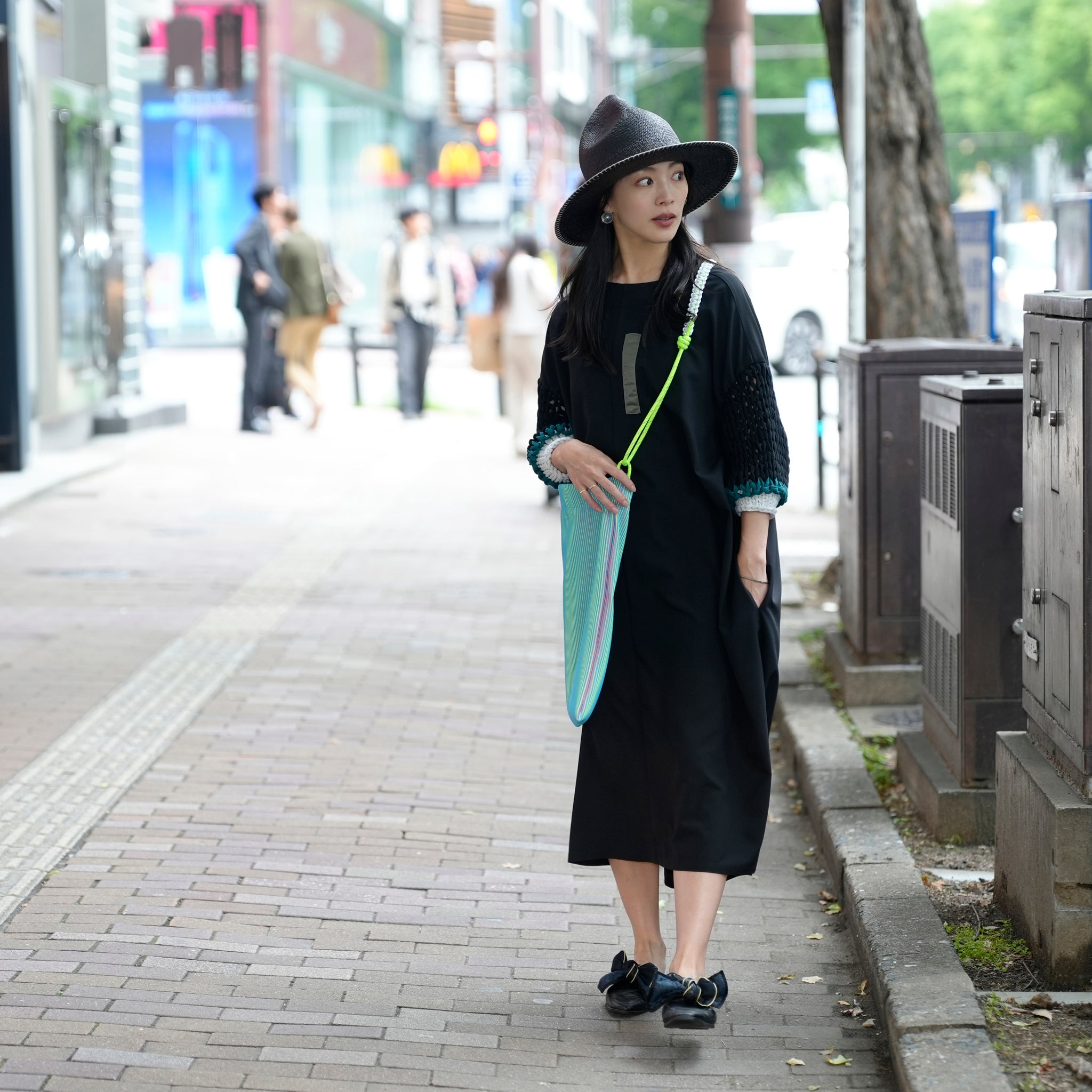 BSD25SS-02_Black | Loose Sleeve Military One-piece | Color:Black【BEDSIDEDRAMA_ベッドサイドドラマ】【archive】