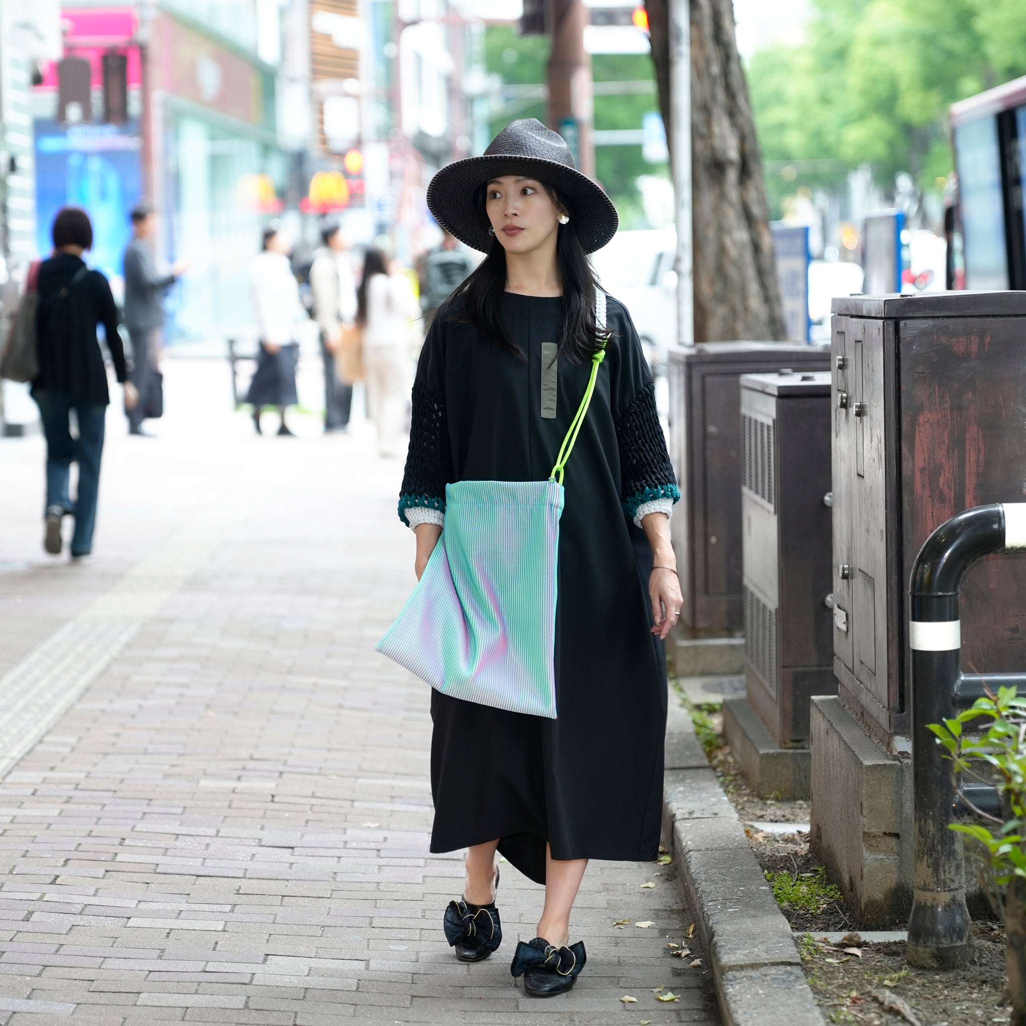 BSD25SS-02_Black | Loose Sleeve Military One-piece | Color:Black【BEDSIDEDRAMA_ベッドサイドドラマ】【archive】