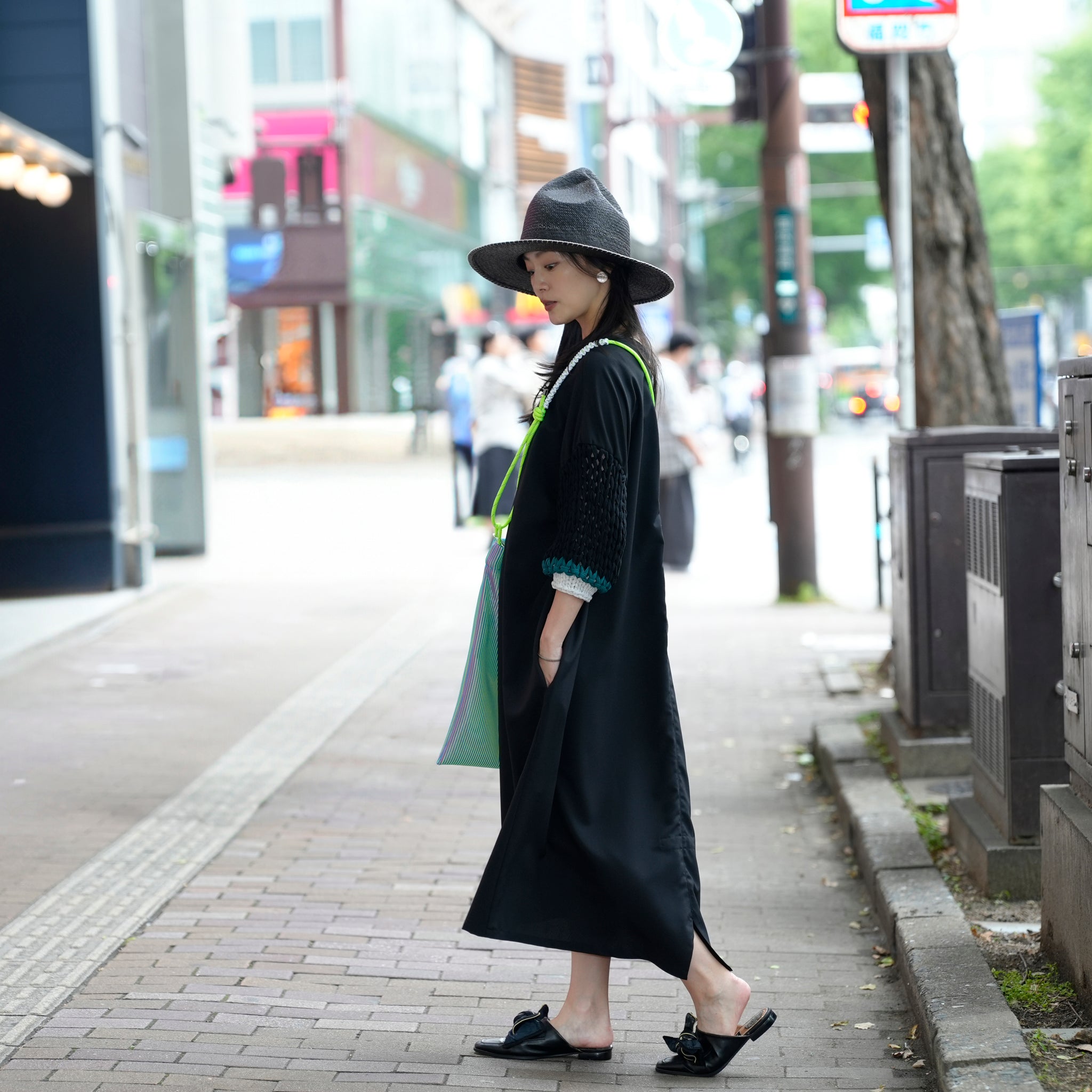 BSD25SS-02_Black | Loose Sleeve Military One-piece | Color:Black【BEDSIDEDRAMA_ベッドサイドドラマ】【archive】