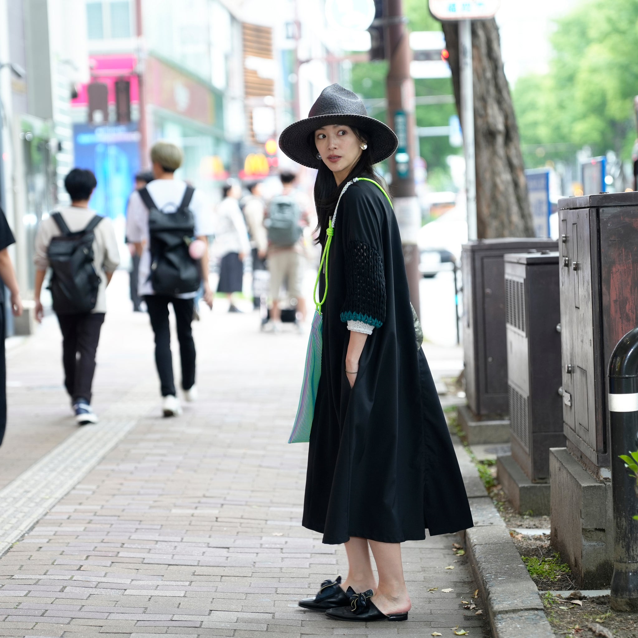 BSD25SS-02_Black | Loose Sleeve Military One-piece | Color:Black【BEDSIDEDRAMA_ベッドサイドドラマ】【archive】