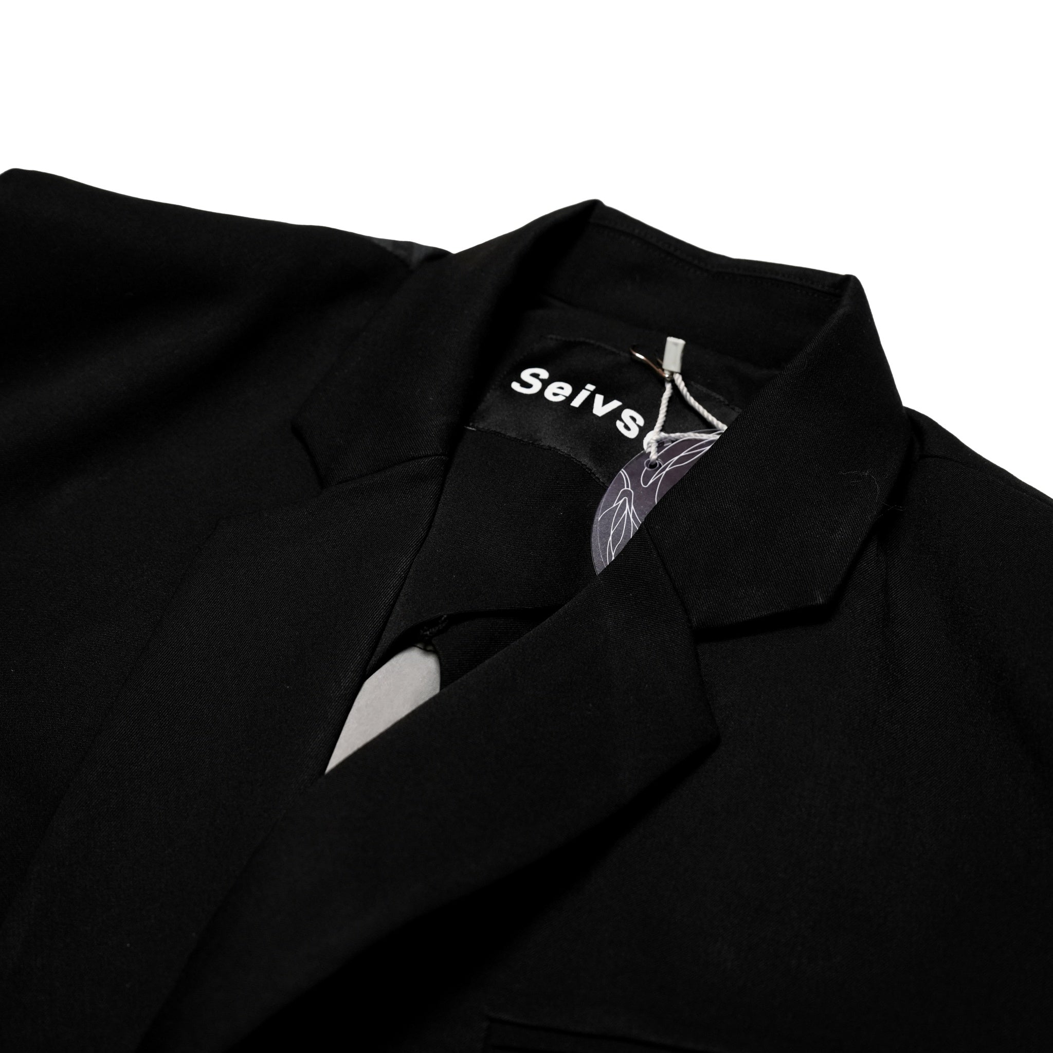 SNS24-RE-C01 | SeRE:ETA asymmetrical vest - BLACK 【SEIVSON_セイブソン】