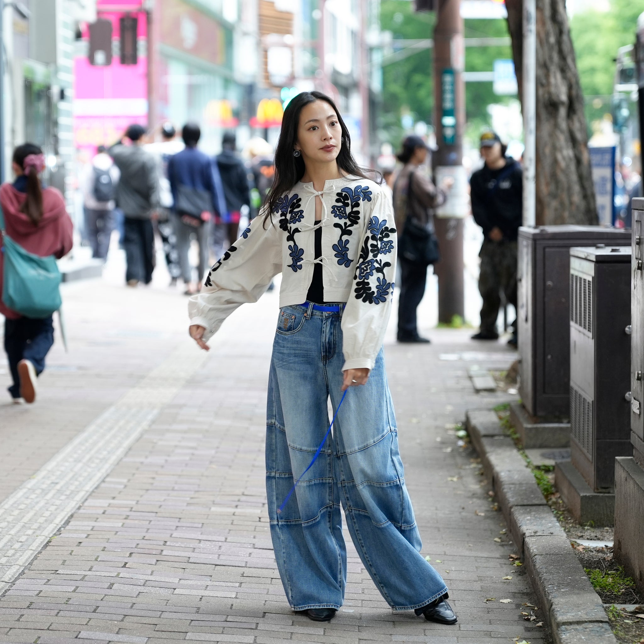 26919_Blue Summer | BLUE SUMMER BARREL MID WAIST DENIM JEANS | Color:Blue Summer【ONE TEASPOON_ワンティースプーン】
