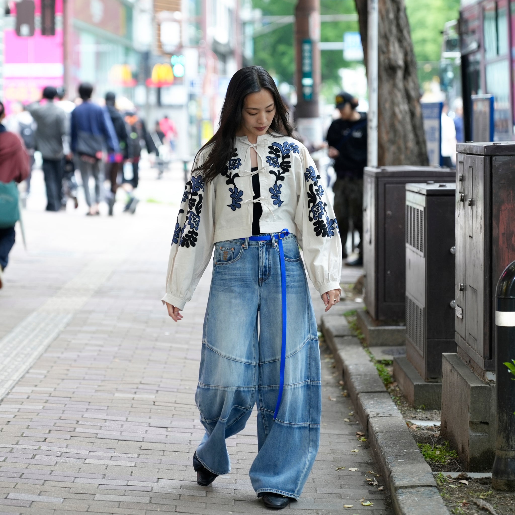 26919_Blue Summer | BLUE SUMMER BARREL MID WAIST DENIM JEANS | Color:Blue Summer【ONE TEASPOON_ワンティースプーン】