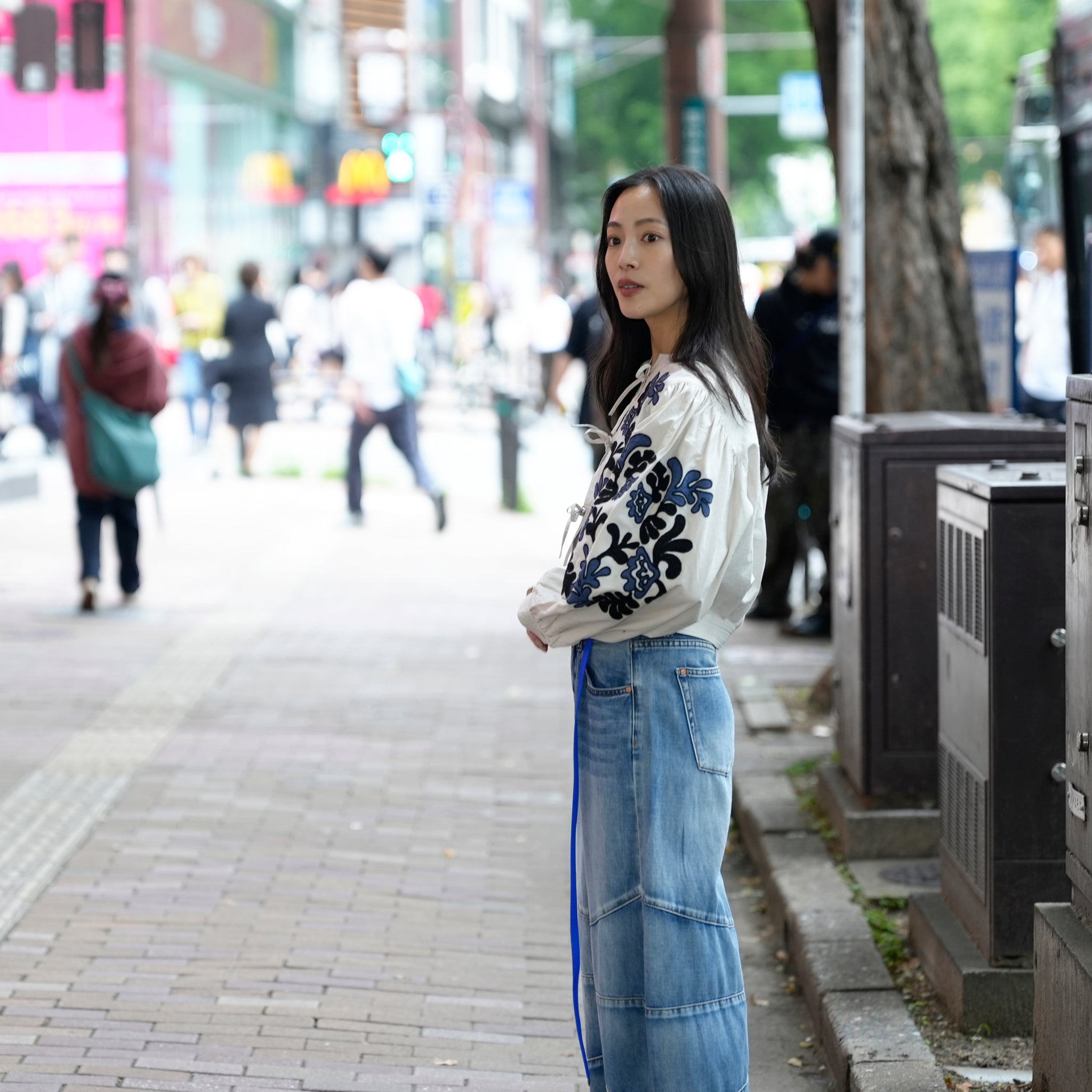 26919_Blue Summer | BLUE SUMMER BARREL MID WAIST DENIM JEANS | Color:Blue Summer【ONE TEASPOON_ワンティースプーン】