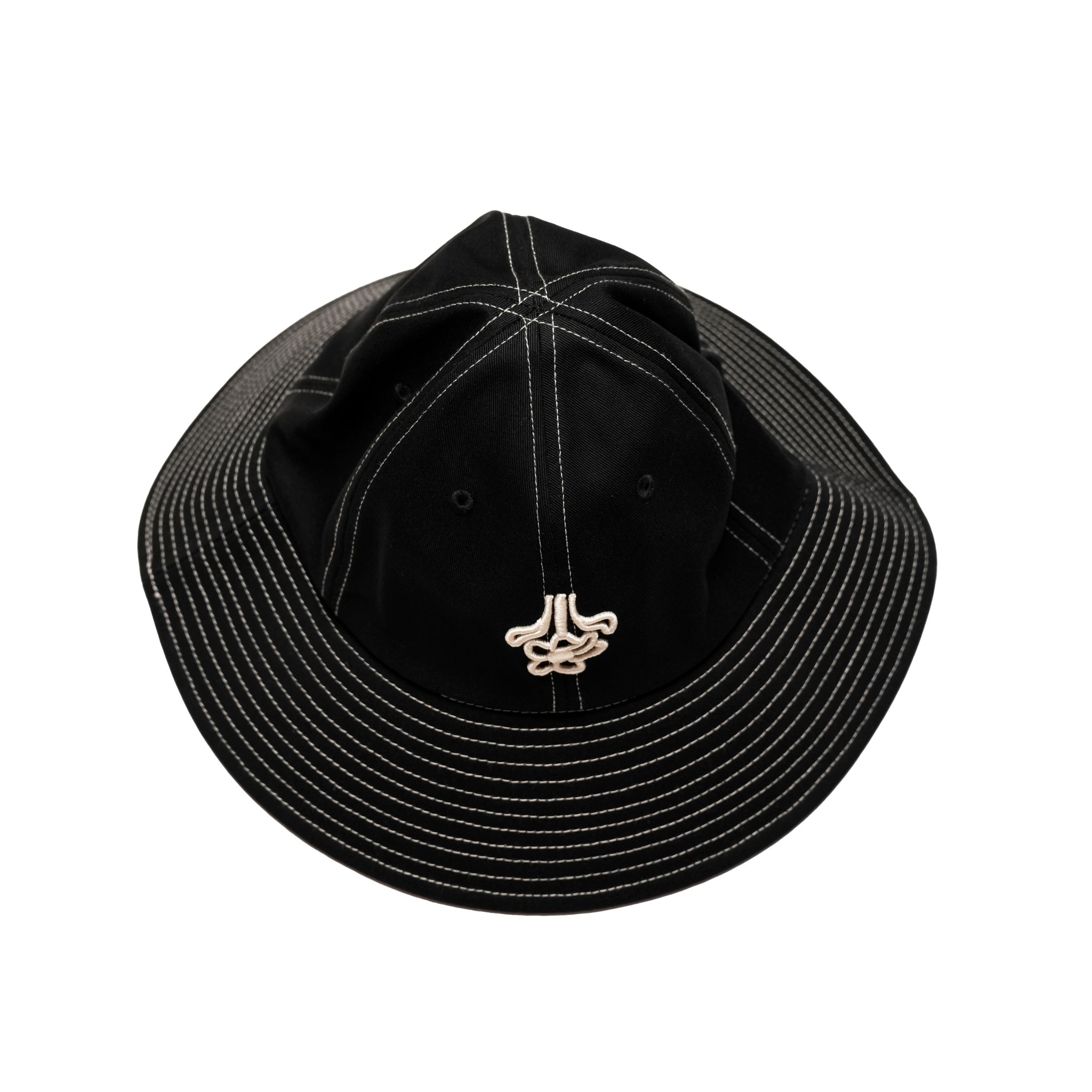 Embroidered Logo Hat 刺繍ロゴハット – Black / Natural | Size:Free | AMBERGLEAM