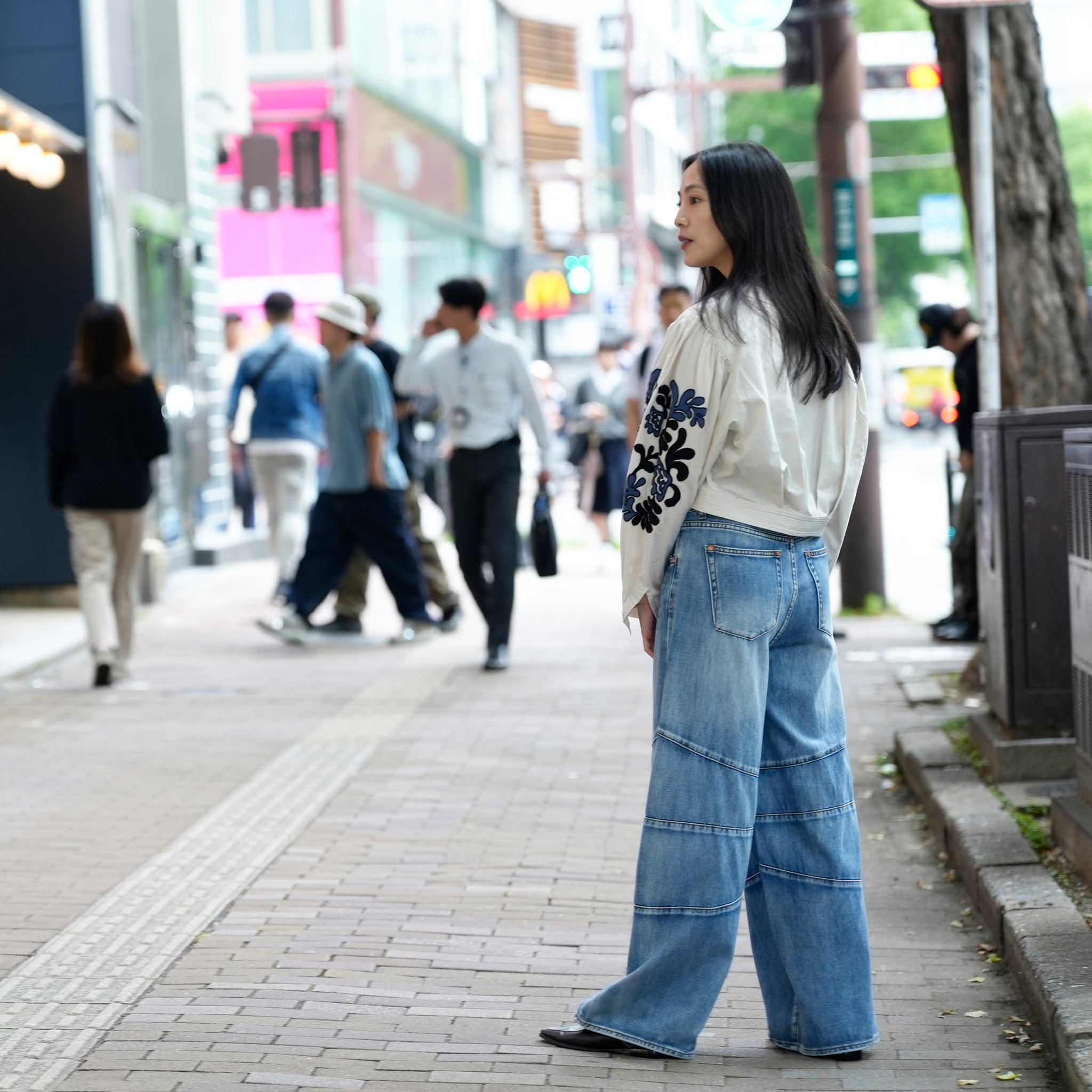 26919_Blue Summer | BLUE SUMMER BARREL MID WAIST DENIM JEANS | Color:Blue Summer【ONE TEASPOON_ワンティースプーン】