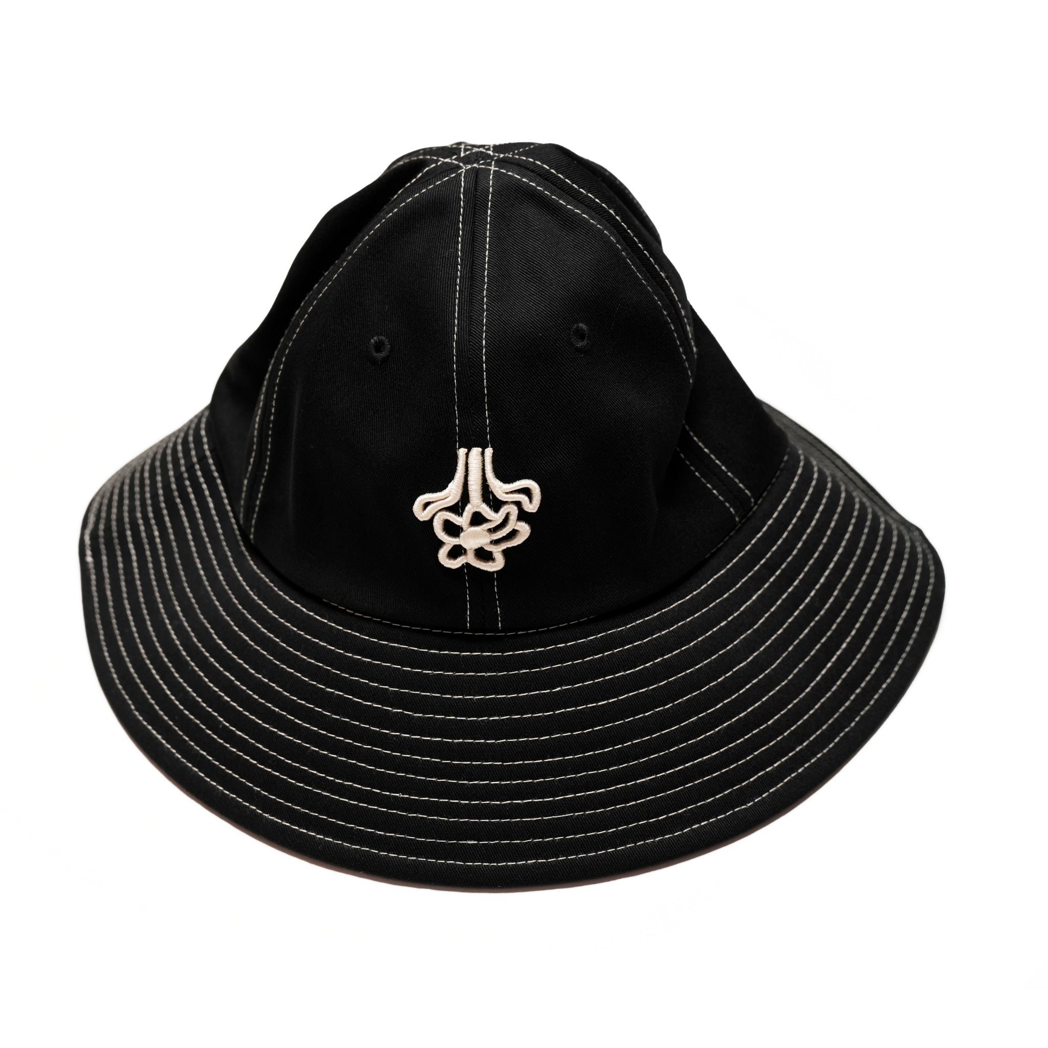Embroidered Logo Hat 刺繍ロゴハット – Black / Natural | Size:Free | AMBERGLEAM