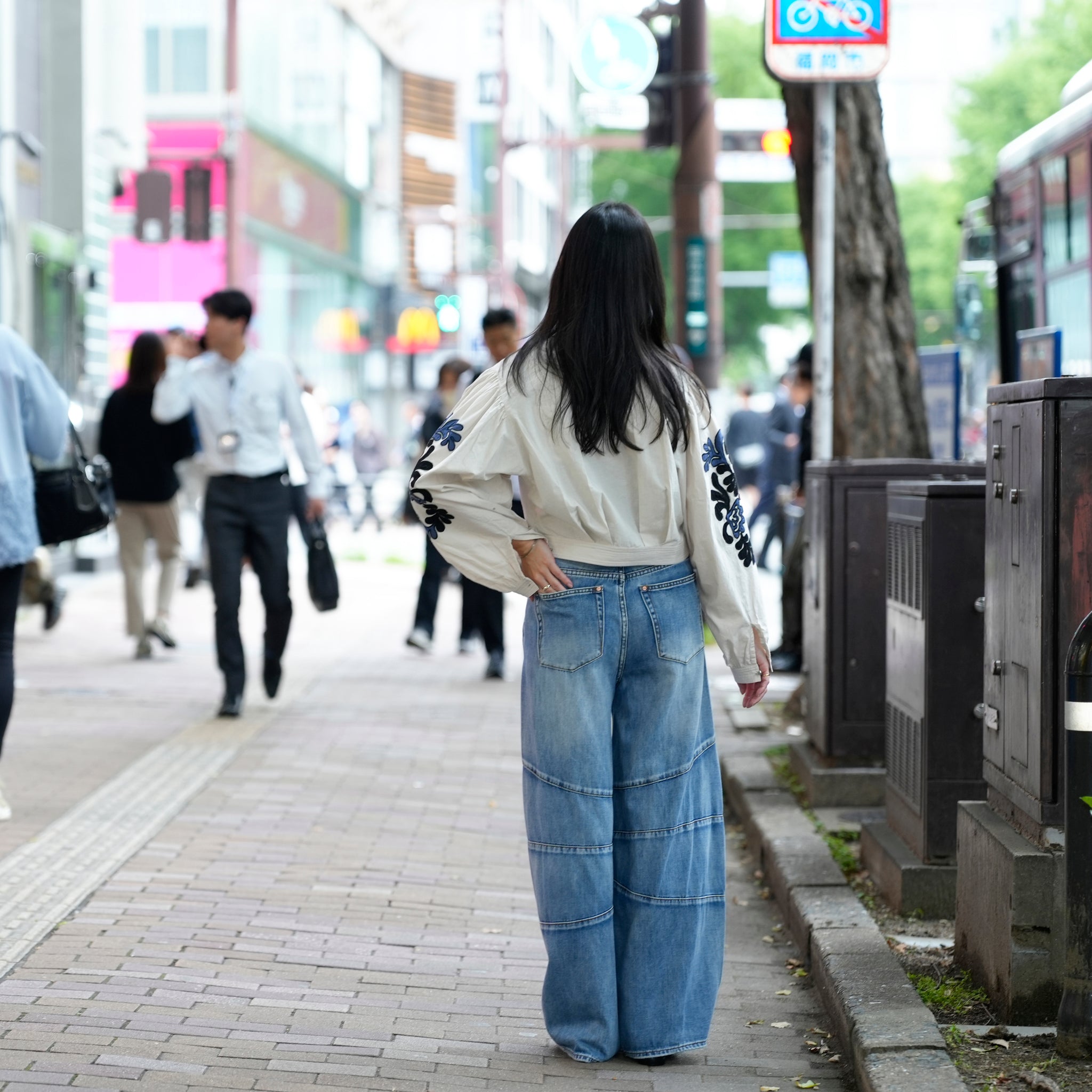 26919_Blue Summer | BLUE SUMMER BARREL MID WAIST DENIM JEANS | Color:Blue Summer【ONE TEASPOON_ワンティースプーン】