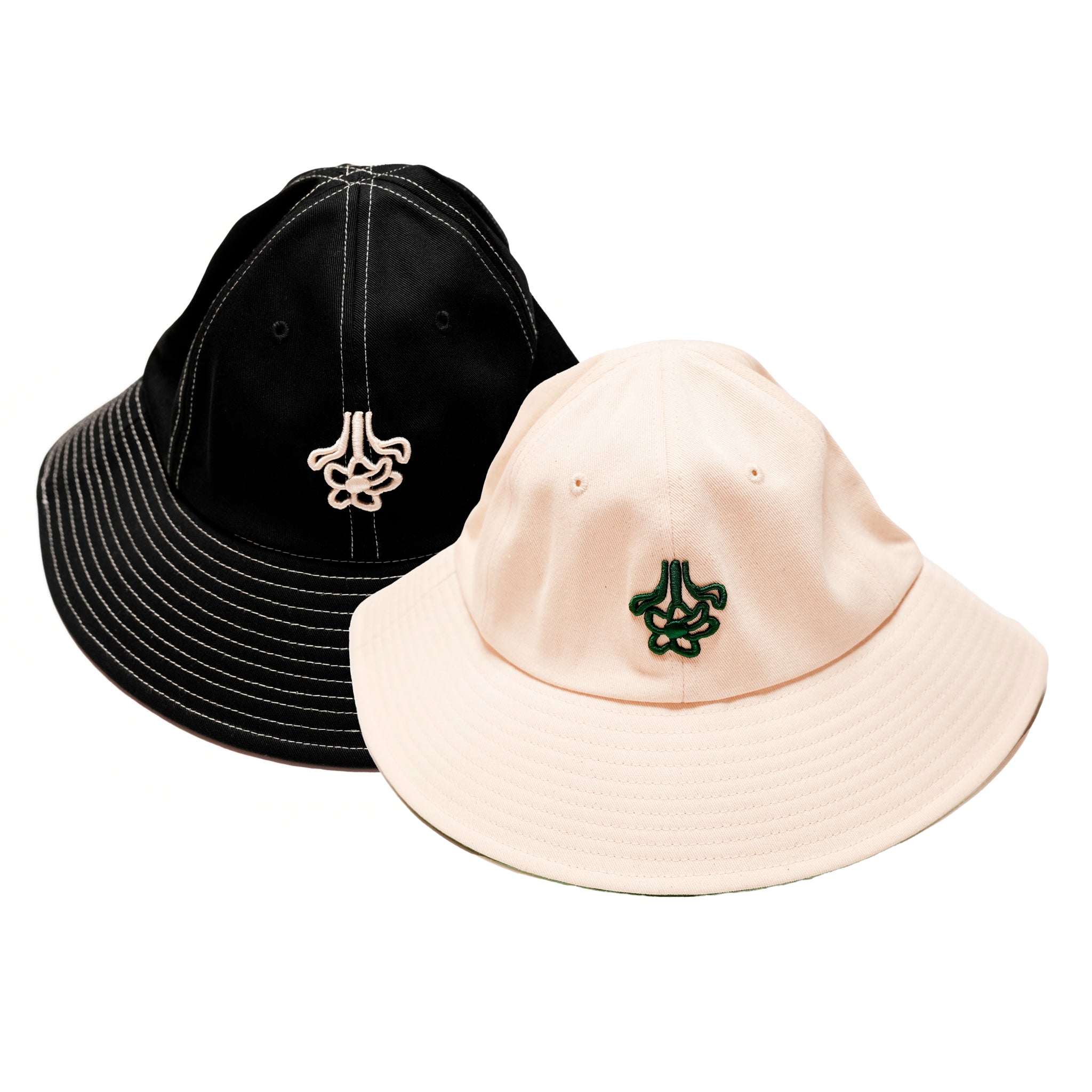 Embroidered Logo Hat 刺繍ロゴハット – Black / Natural | Size:Free | AMBERGLEAM