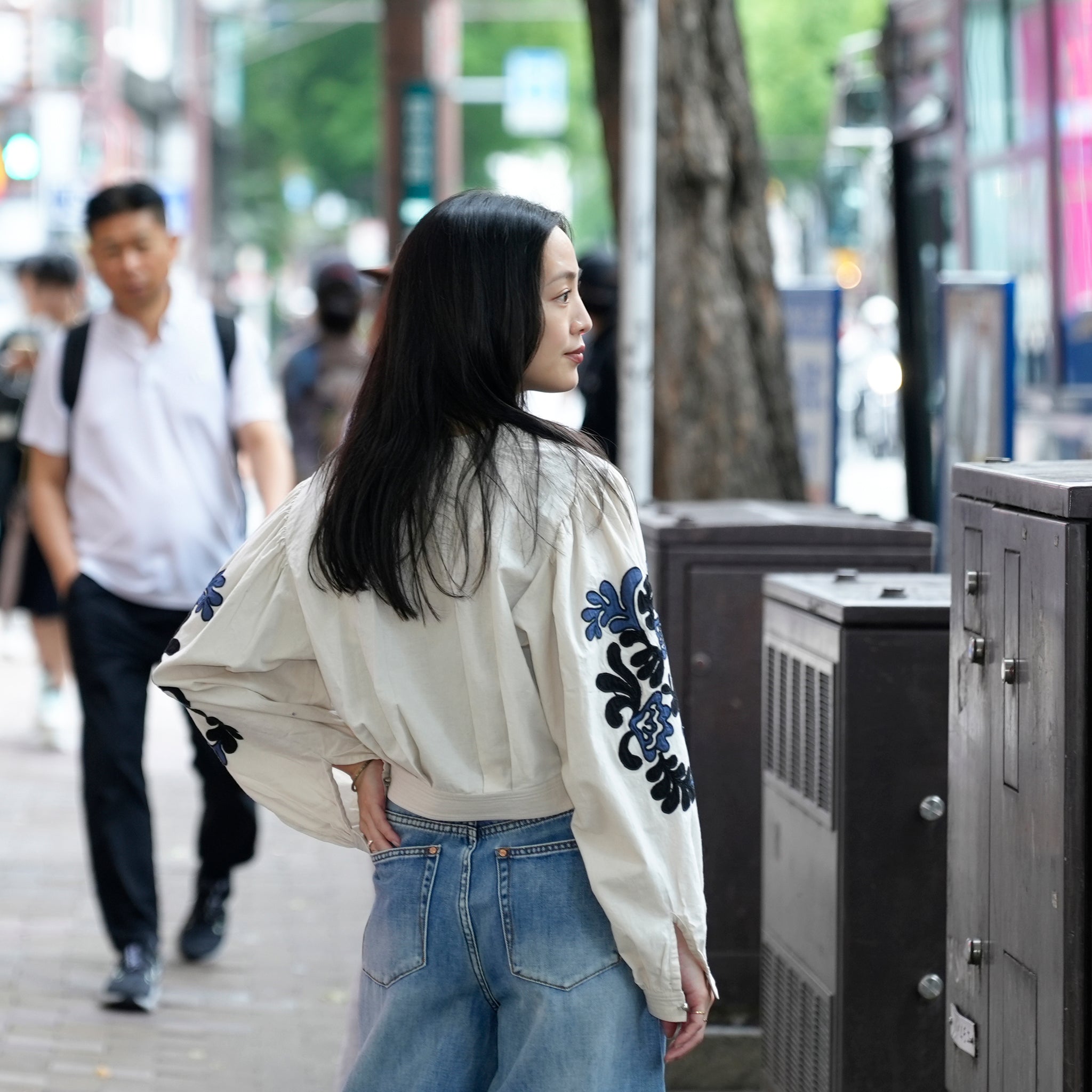 020151SF2_Ecru | COTTON LINEN PATCHWORK EMBROIDERY TOP | Color:Ecru【SARA MALLIKA_サラマリカ】【archive】