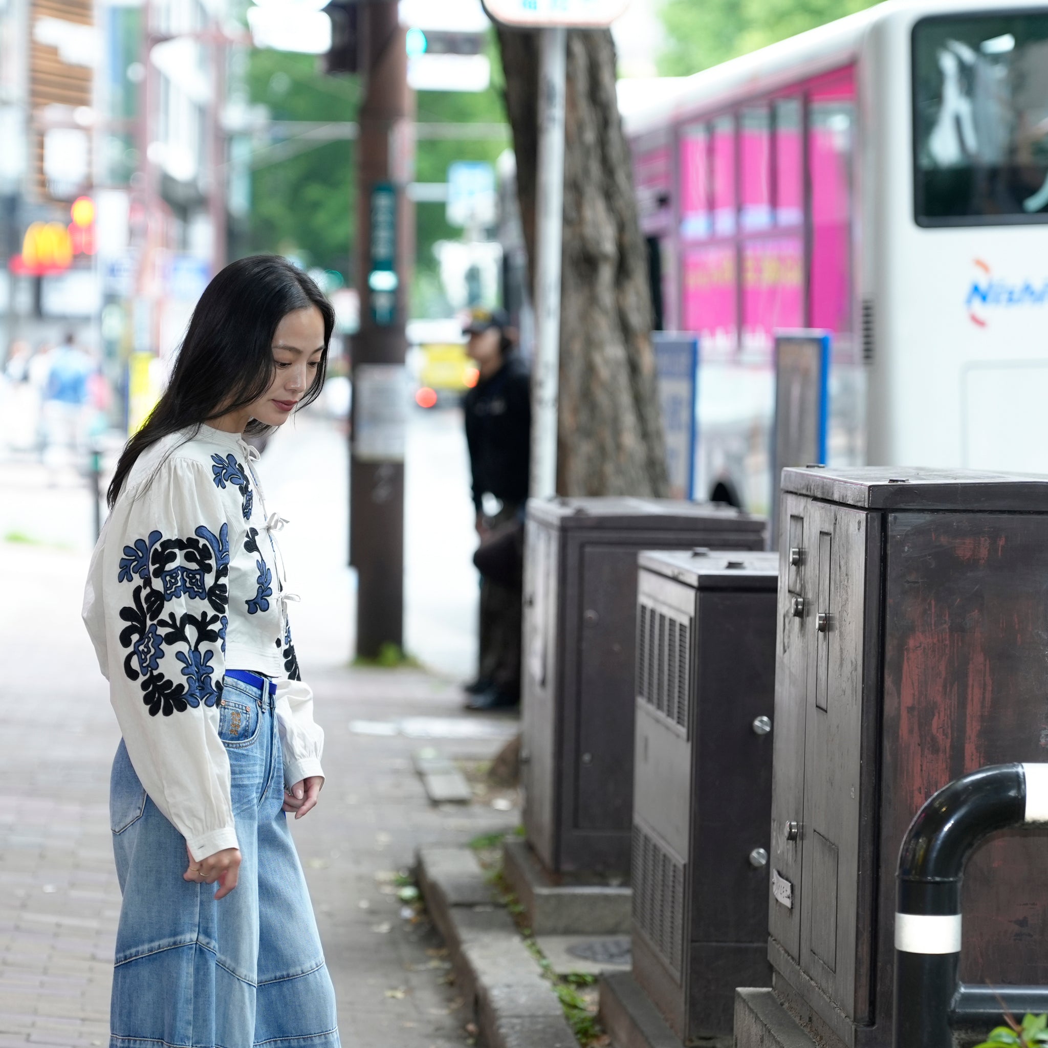 26919_Blue Summer | BLUE SUMMER BARREL MID WAIST DENIM JEANS | Color:Blue Summer【ONE TEASPOON_ワンティースプーン】