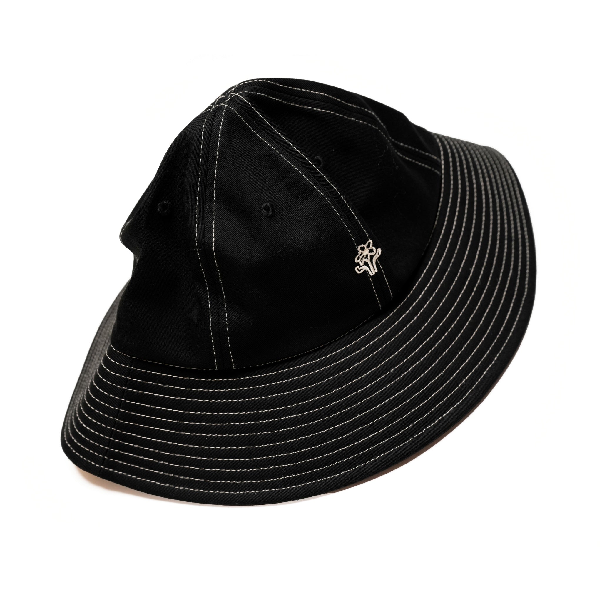 Embroidered Logo Hat 刺繍ロゴハット – Black / Natural | Size:Free | AMBERGLEAM
