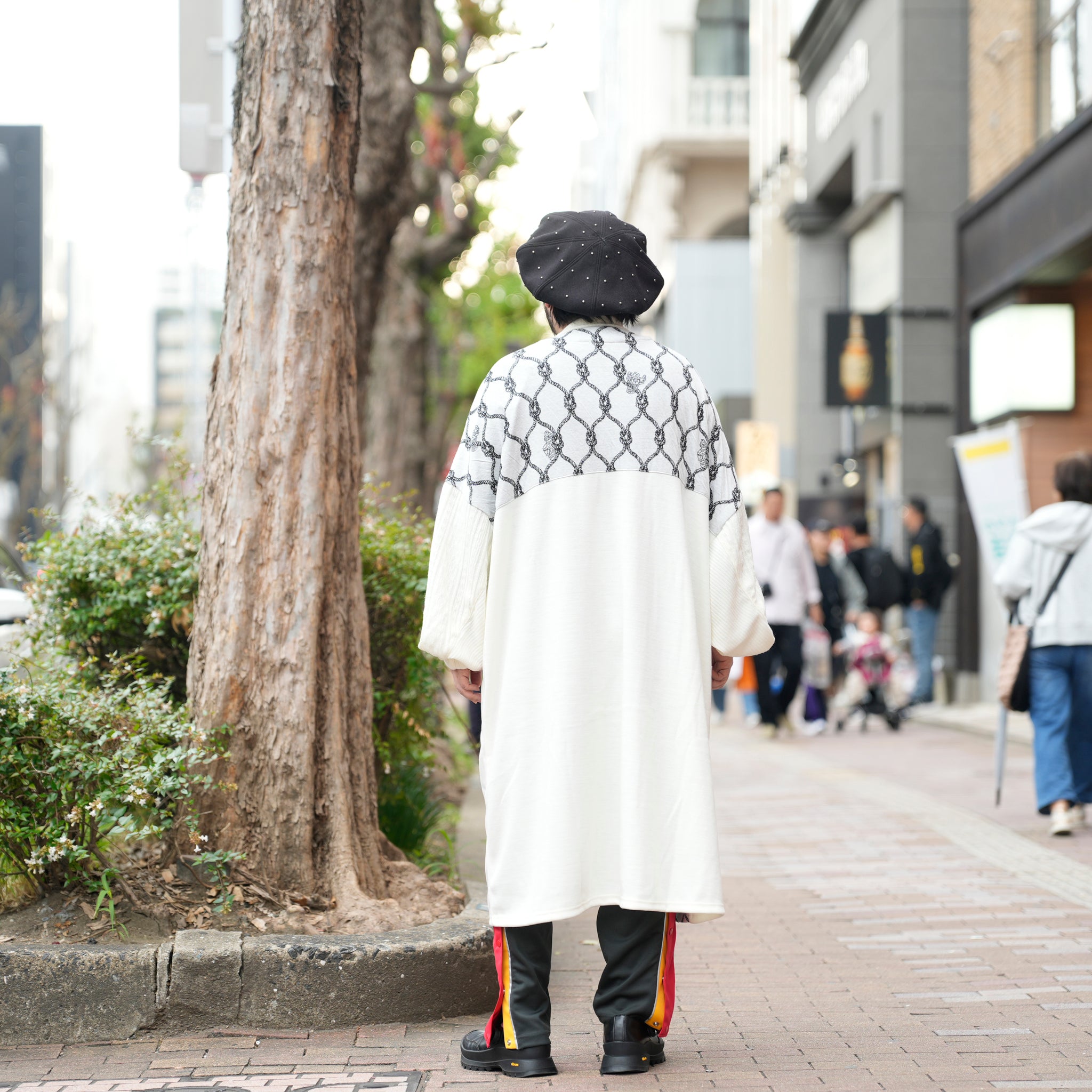 Origin Jacquard Mix Gawn | Color_ White | No_bsd25aw-10_ white【BEDSIDEDRAMA_ベッドサイドドラマ】