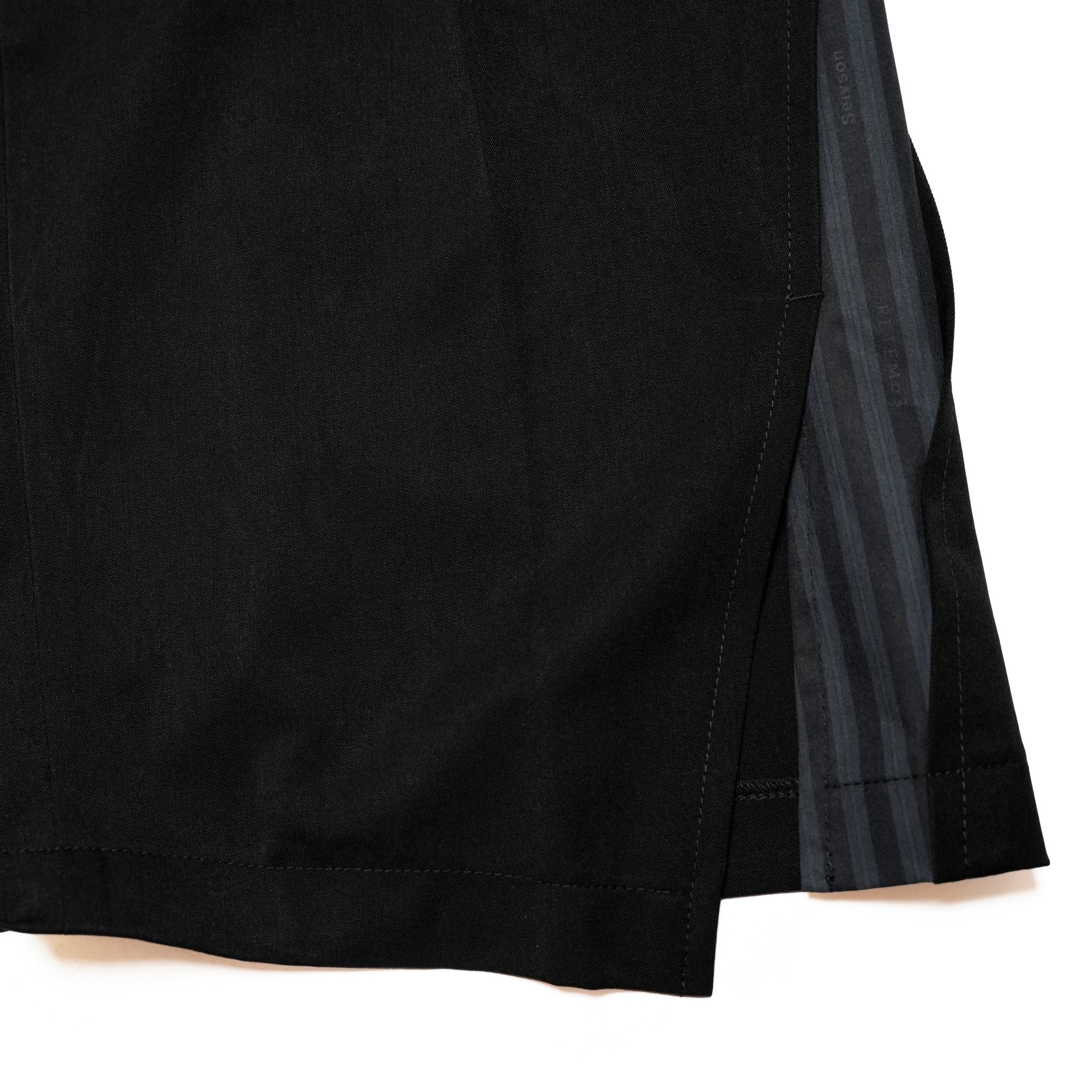 SNS24-RE-P02 | SeRE:SOP trousers -BLACK 【SEIVSON_セイブソン】【archive】