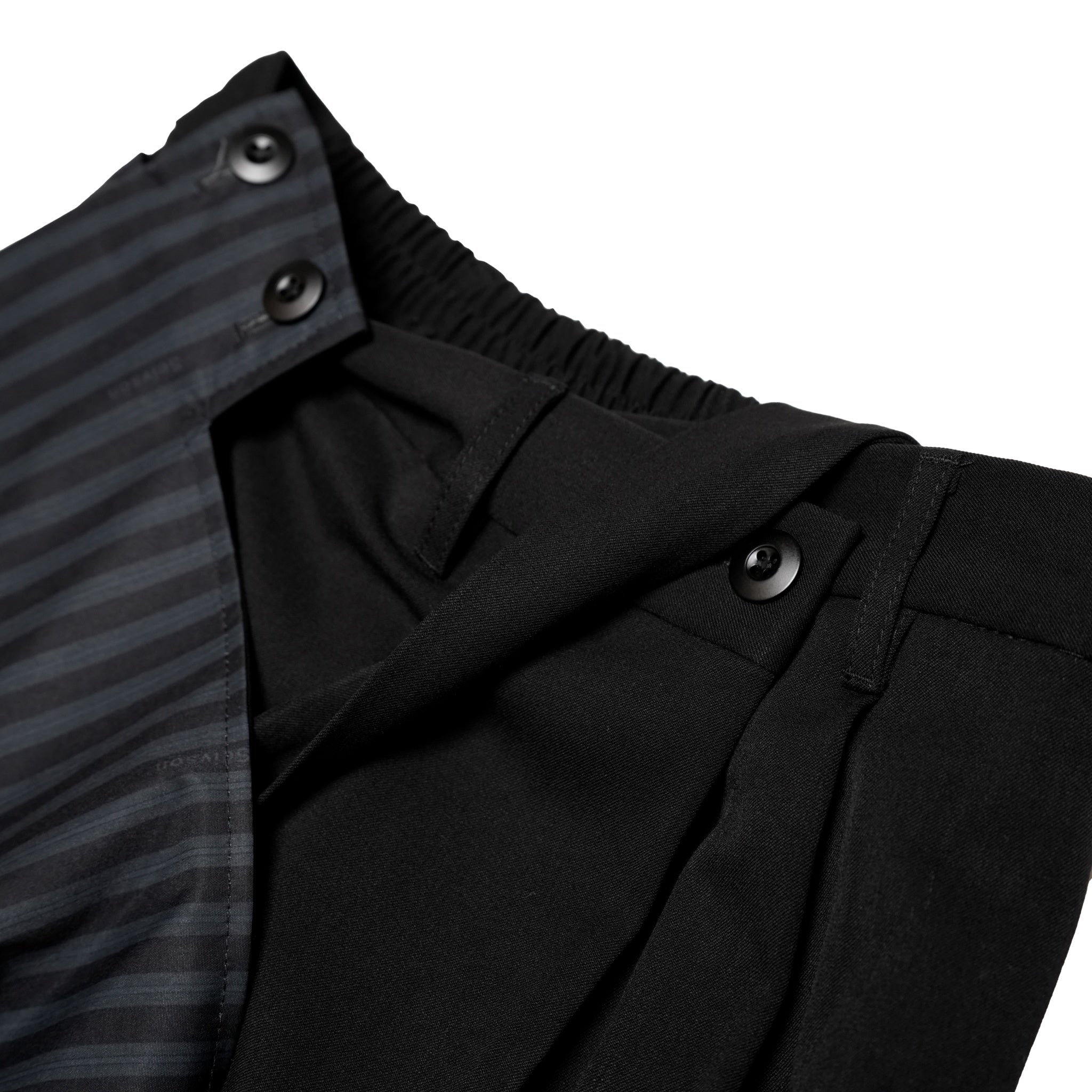 SNS24-RE-P02 | SeRE:SOP trousers -BLACK 【SEIVSON_セイブソン】【archive】