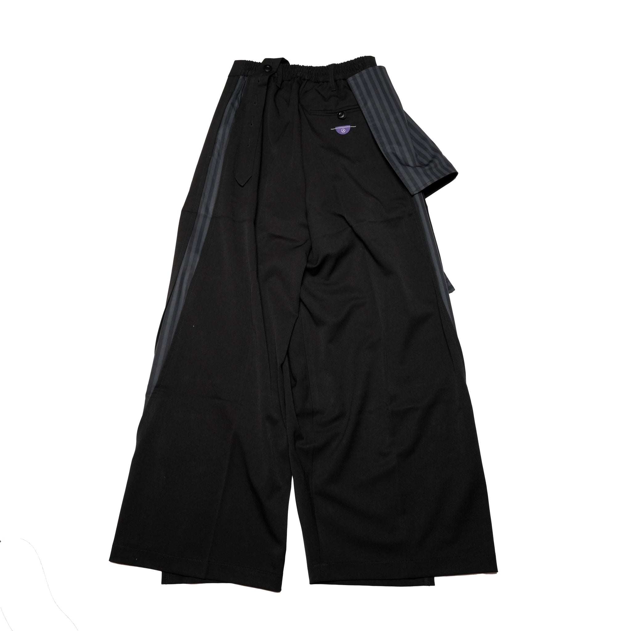 SNS24-RE-P02 | SeRE:SOP trousers -BLACK 【SEIVSON_セイブソン】【archive】