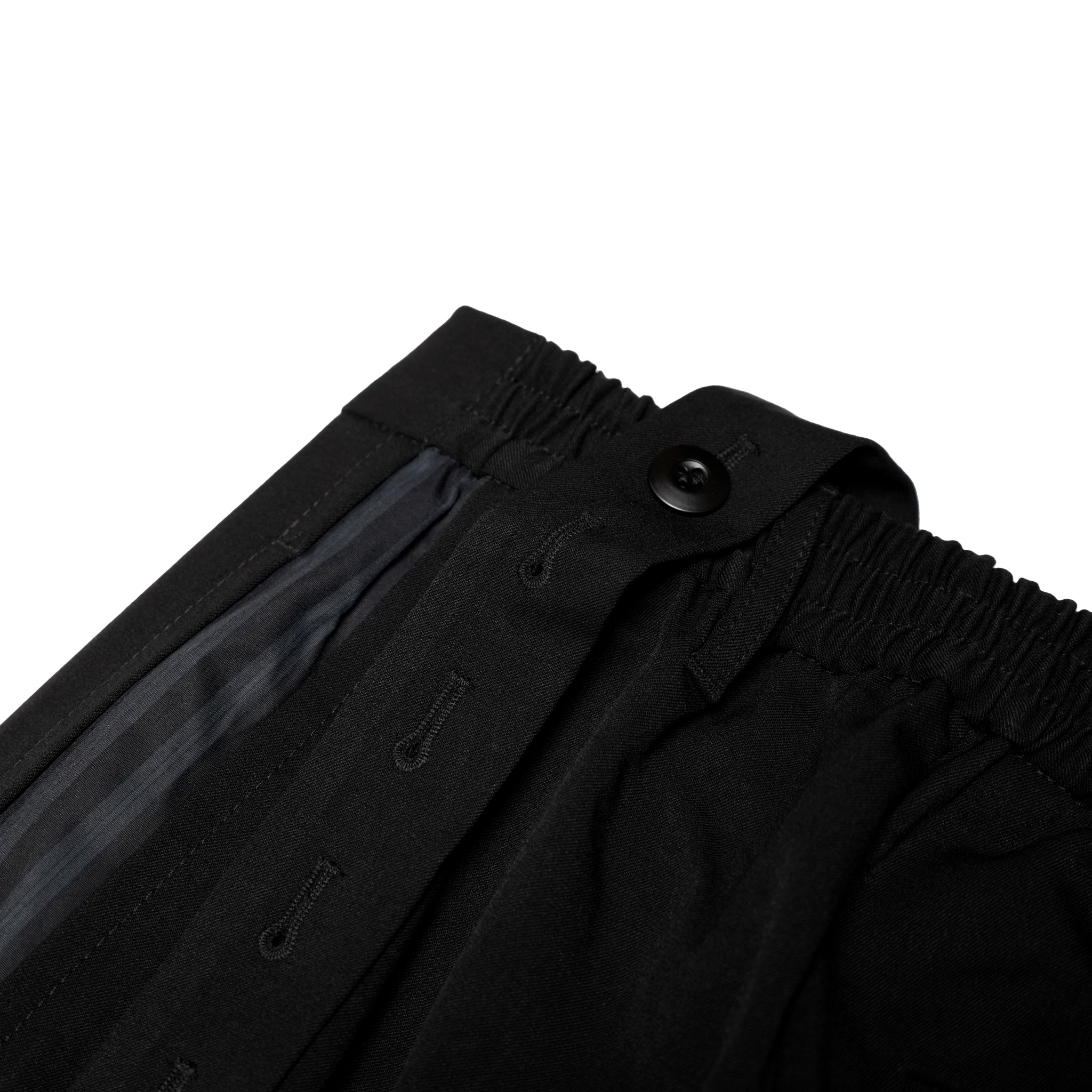 SNS24-RE-P02 | SeRE:SOP trousers -BLACK 【SEIVSON_セイブソン】【archive】