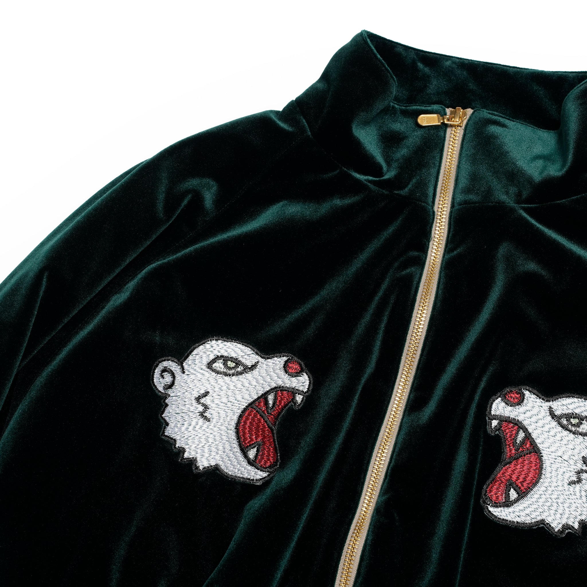 ef404-08 | Suka velour high neck jacket | Color:Wine/Green【EFFECTEN_エフェクテン】