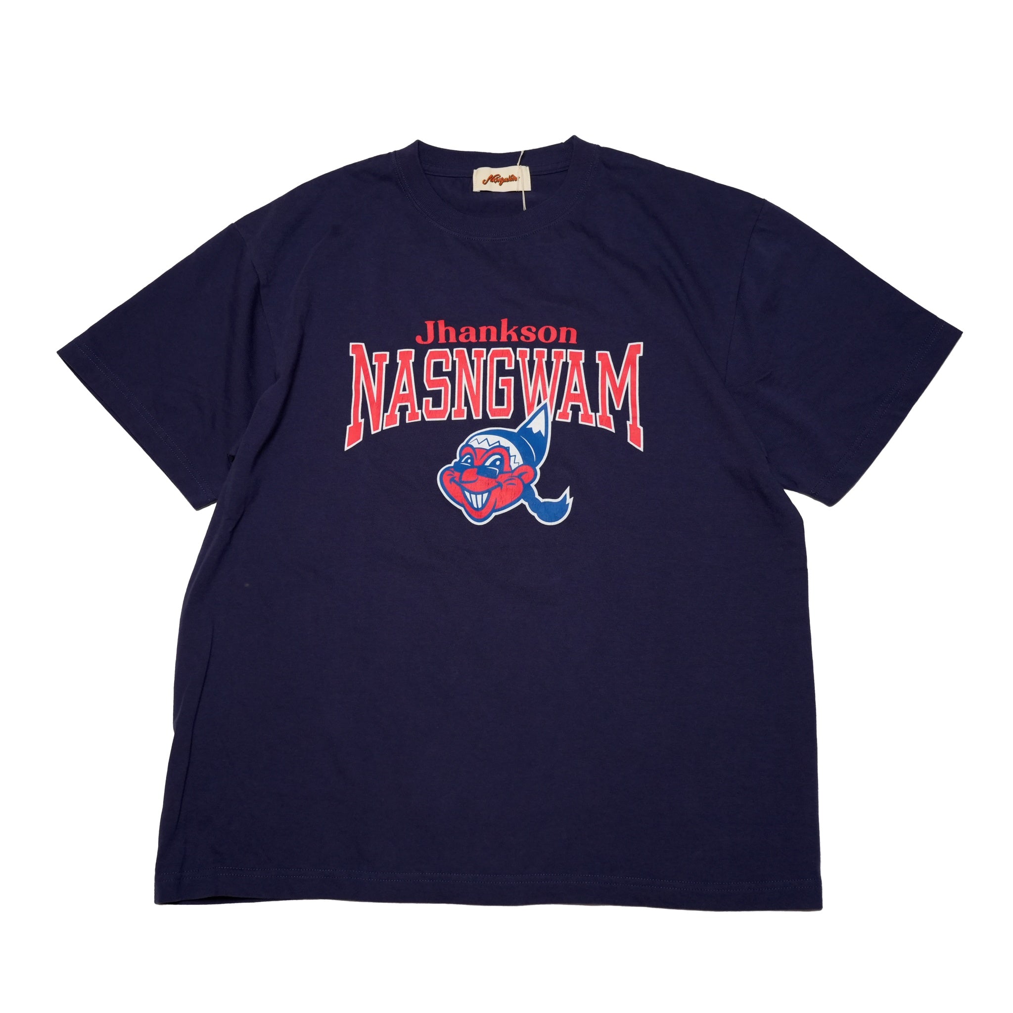 JC2484907 | Nasngwam.×Jhanksn PARK TEE | Color:Navy / Ash Gray【NASNGWAM_ナスングワム】【ネコポス選択可能】
