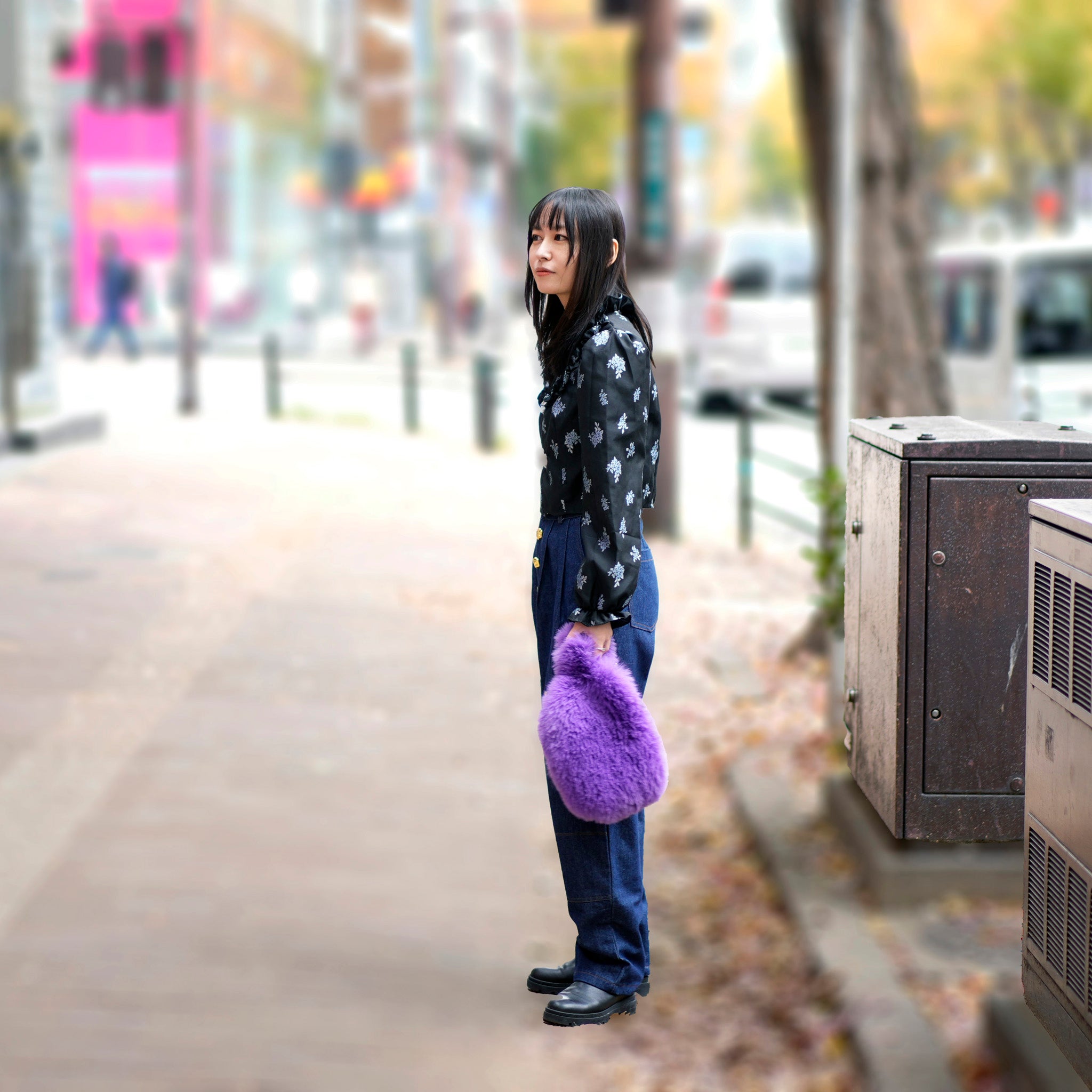 31SJ00TO581BLK | Onyx Floral Top | Color:Black【SISTER JANE_シスタージェーン】【archive】