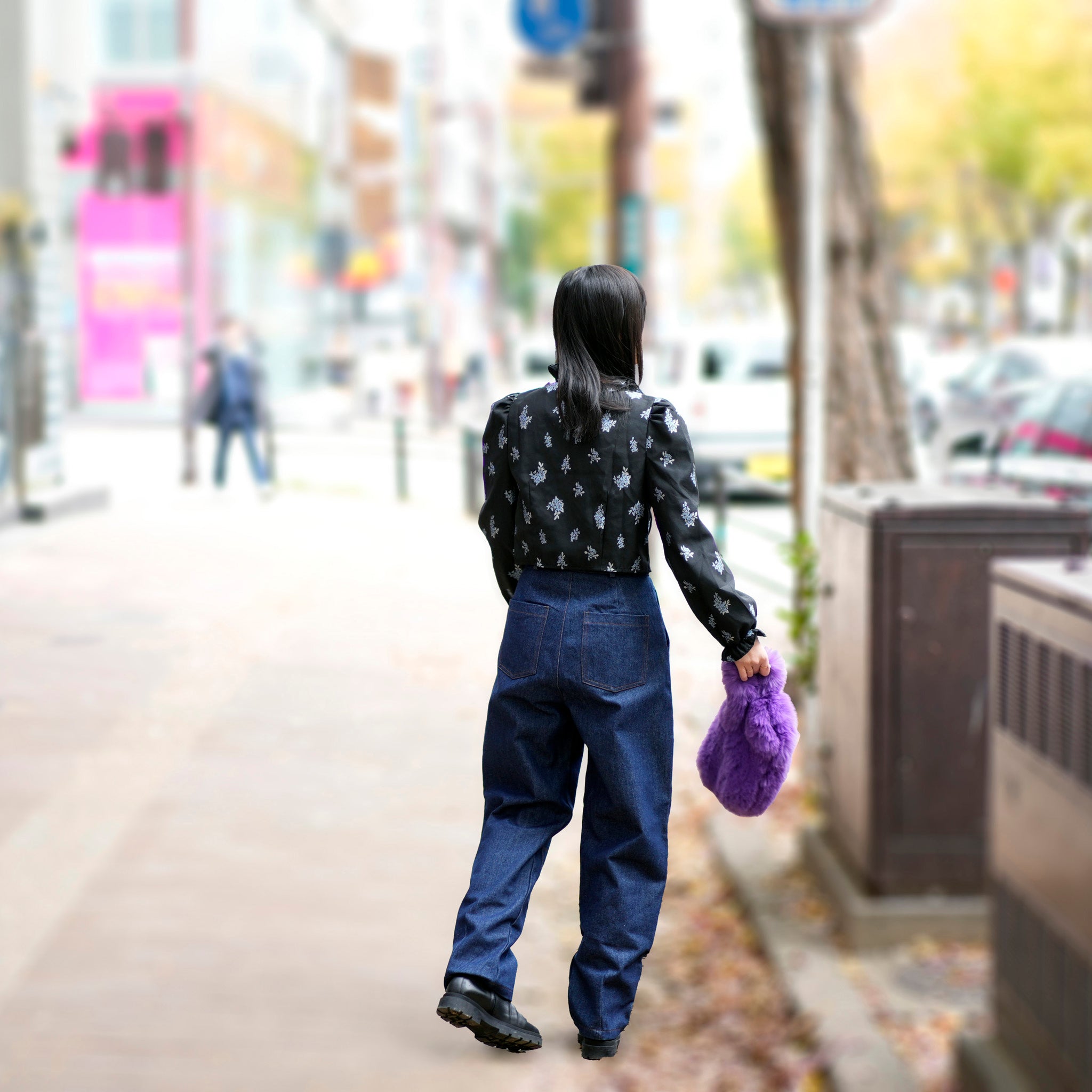 31SJ00TO581BLK | Onyx Floral Top | Color:Black【SISTER JANE_シスタージェーン】【archive】