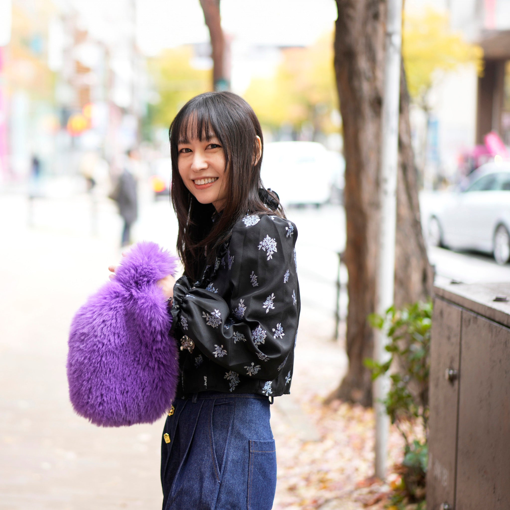 31SJ00TO581BLK | Onyx Floral Top | Color:Black【SISTER JANE_シスタージェーン】【archive】