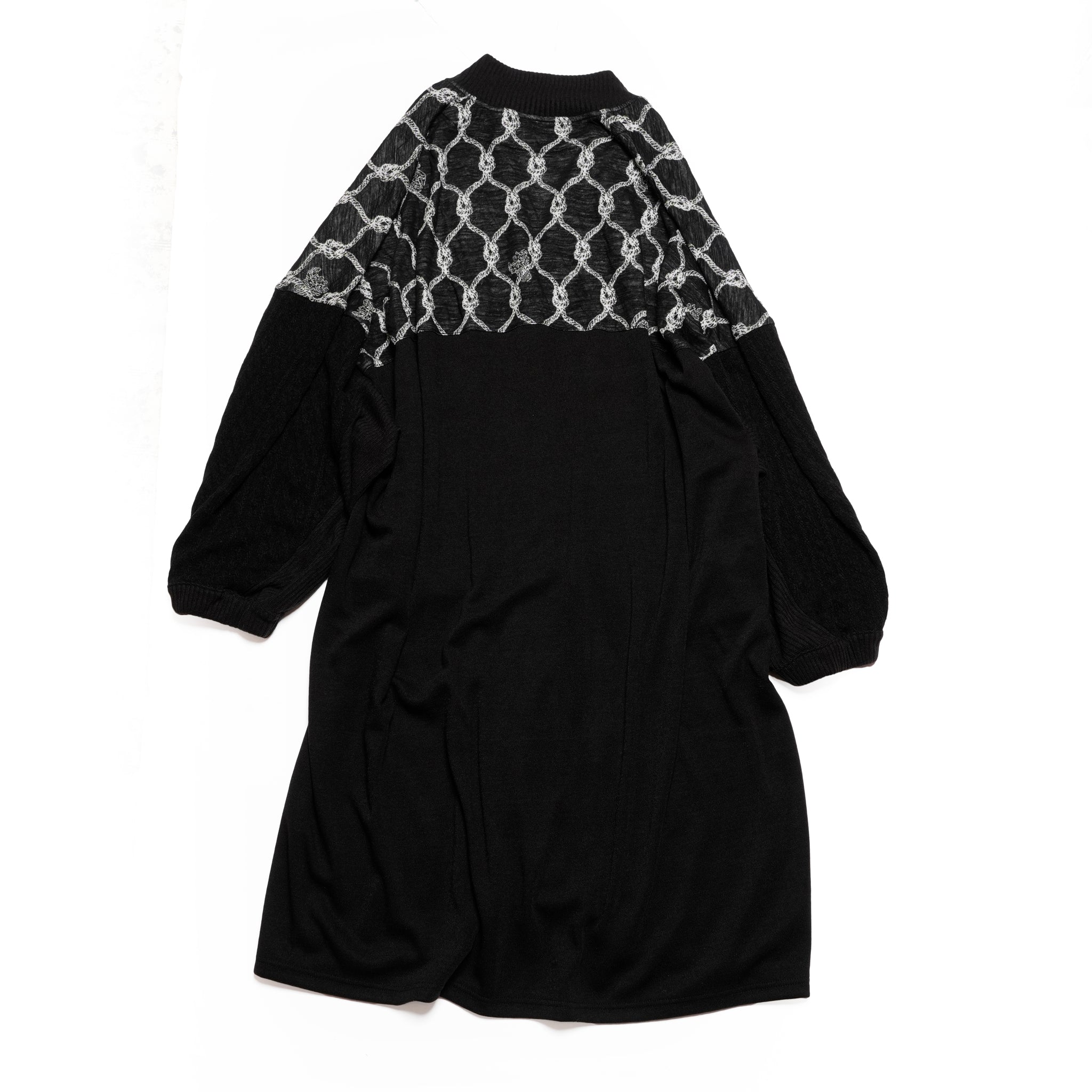 Origin Jacquard Mix Gawn | Color_Black | No_bsd25aw-10_black【BEDSIDEDRAMA_ベッドサイドドラマ】
