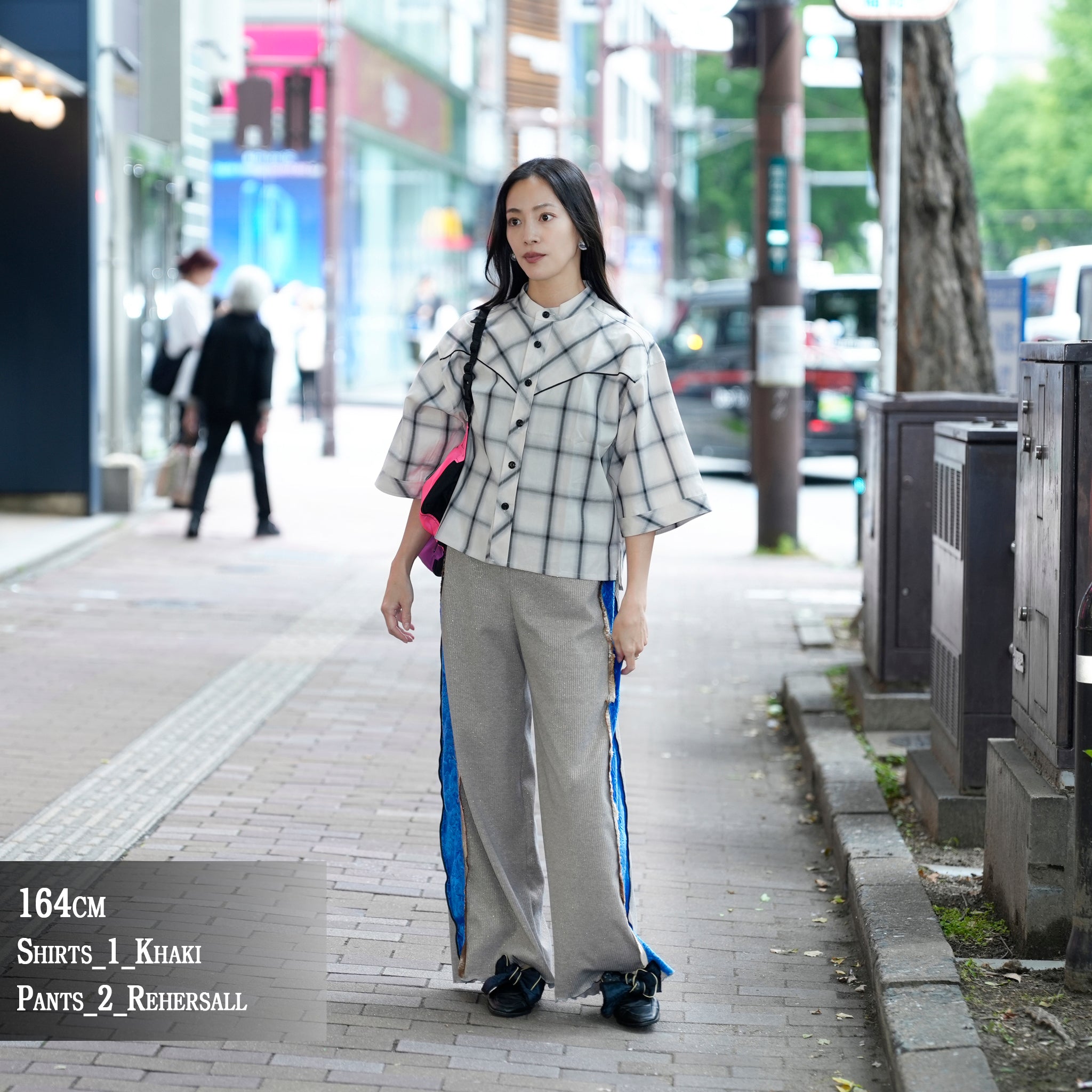 MIL25HBL3144 | CURVED YOKE SHIRTS | Color:Bluecheck/Graygecheck【KHA:KI_カーキ】