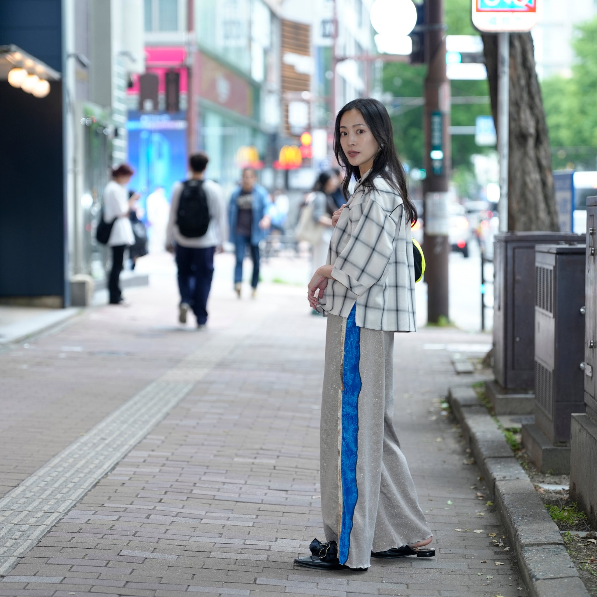 MIL25HBL3144 | CURVED YOKE SHIRTS | Color:Bluecheck/Graygecheck【KHA:KI_カーキ】