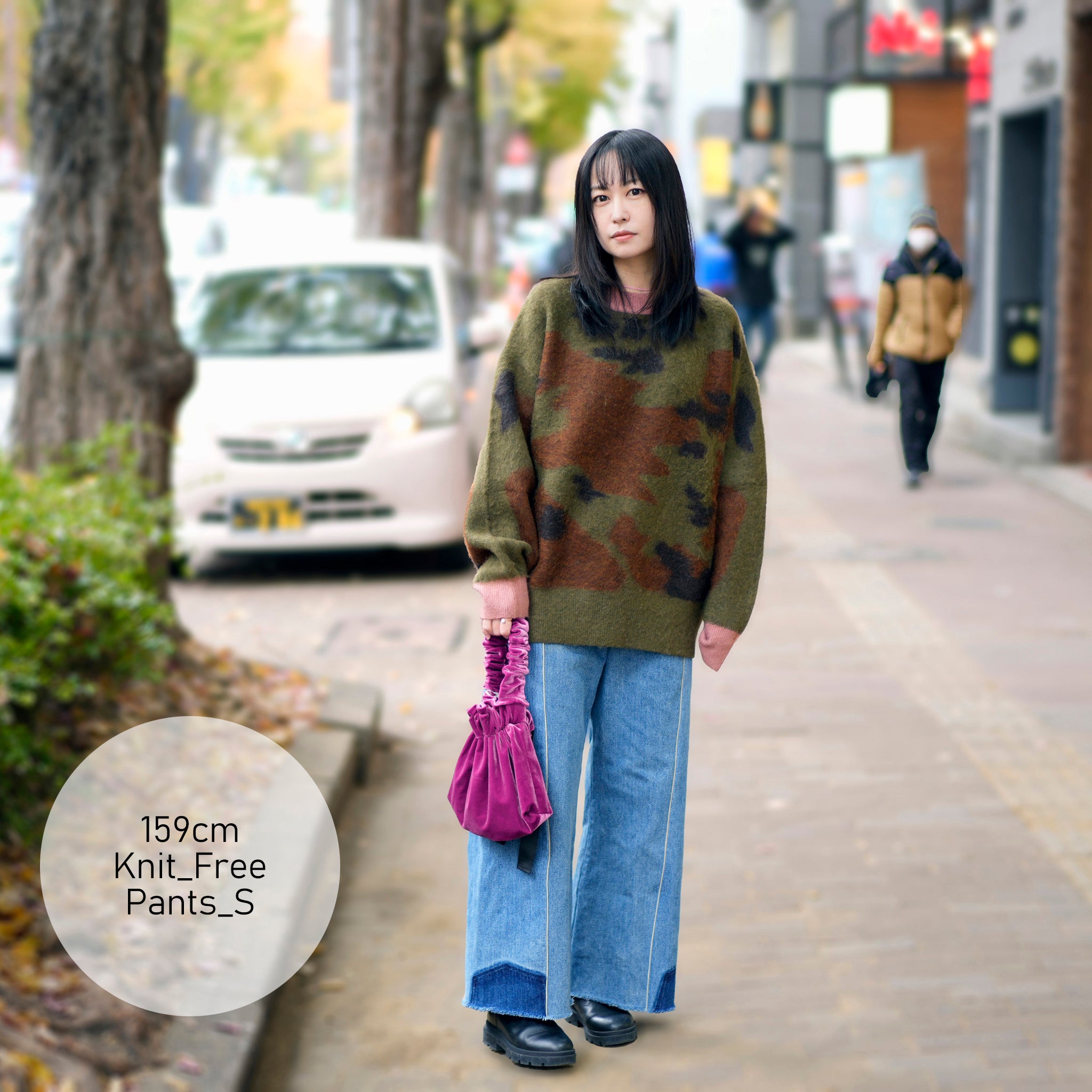 WHT24FAC4005_PINK | velour gather mini bag | Color:Pink【WHYTO_ホワイト】【ネコポス選択可能】