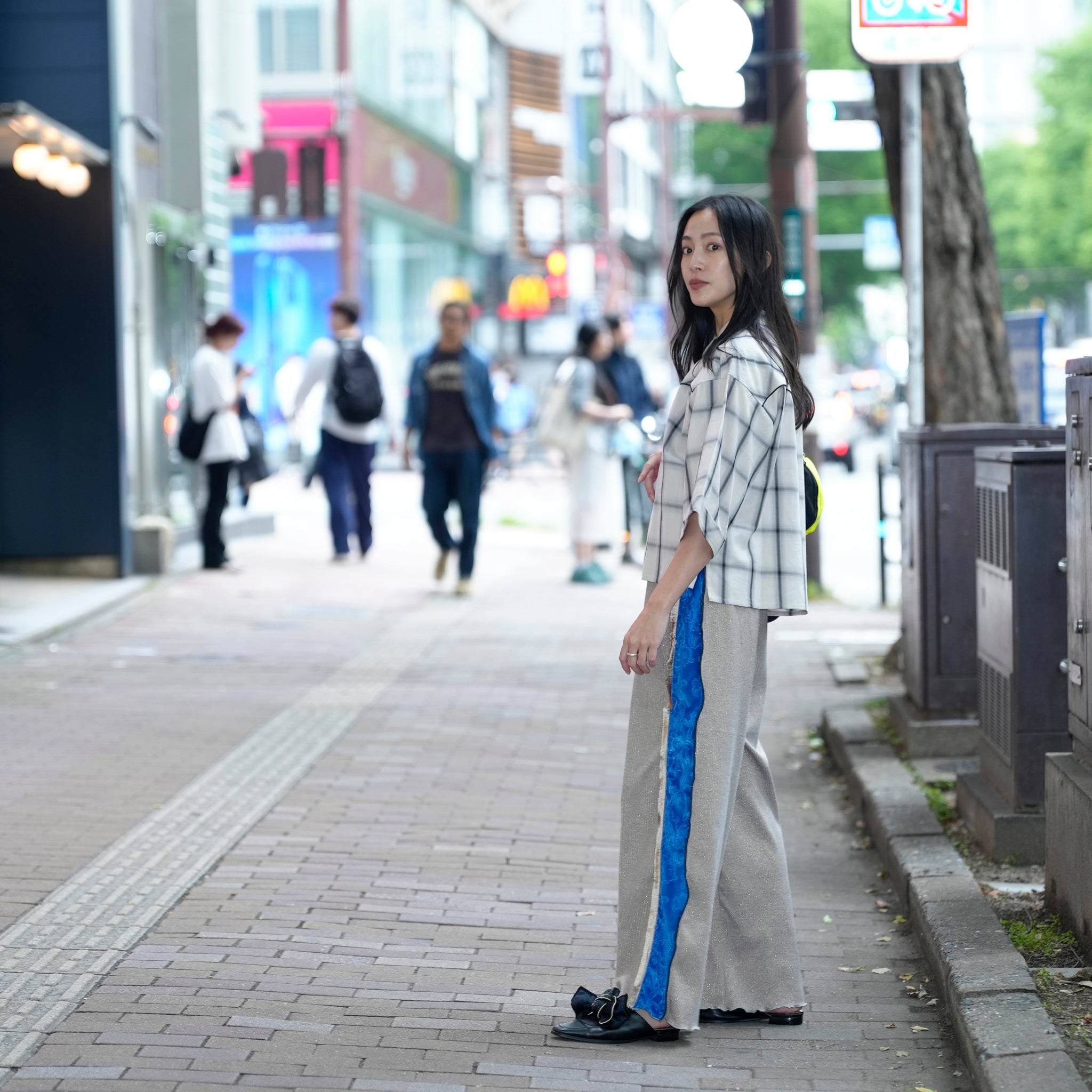 MIL25HBL3144 | CURVED YOKE SHIRTS | Color:Bluecheck/Graygecheck【KHA:KI_カーキ】
