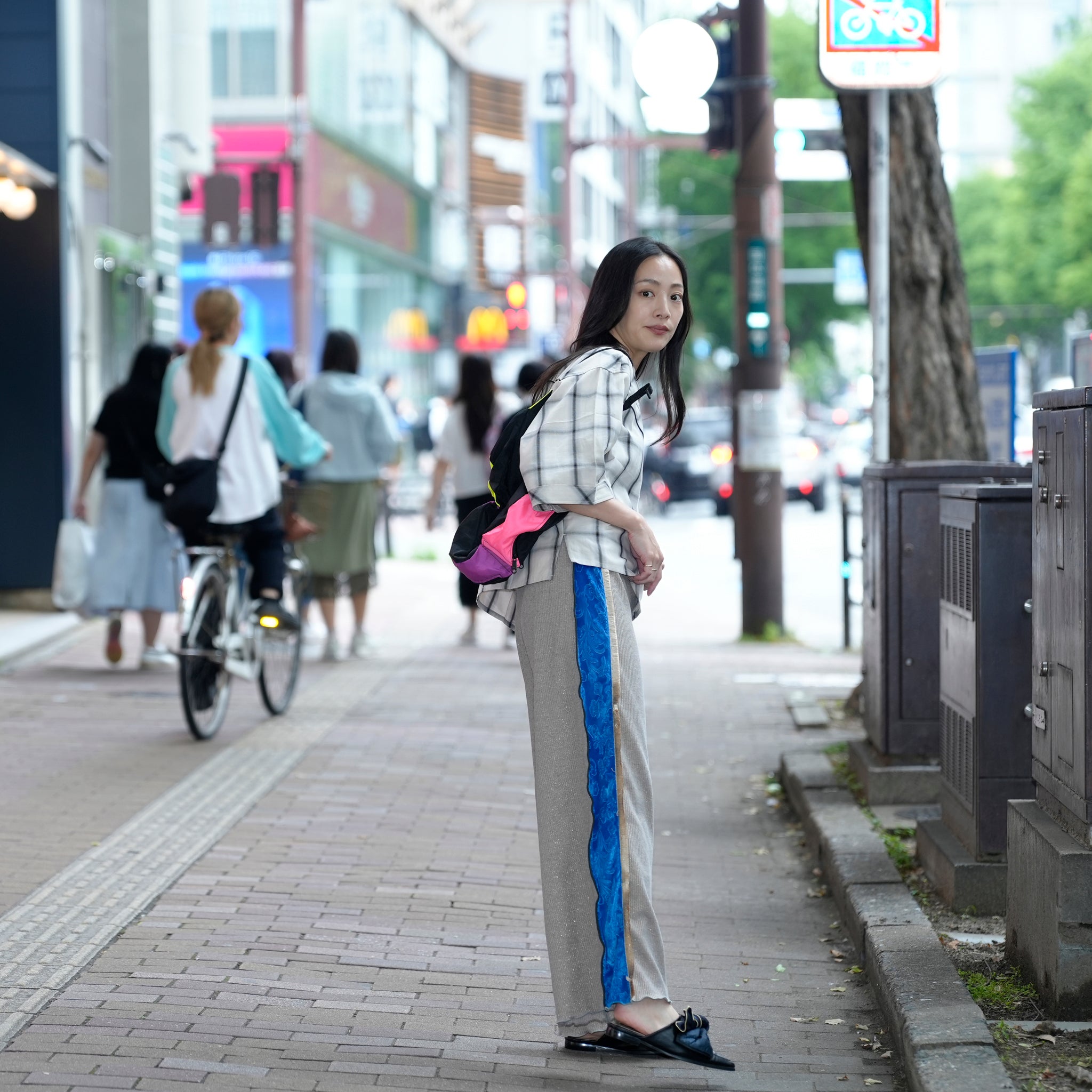 MIL25HBL3144 | CURVED YOKE SHIRTS | Color:Bluecheck/Graygecheck【KHA:KI_カーキ】