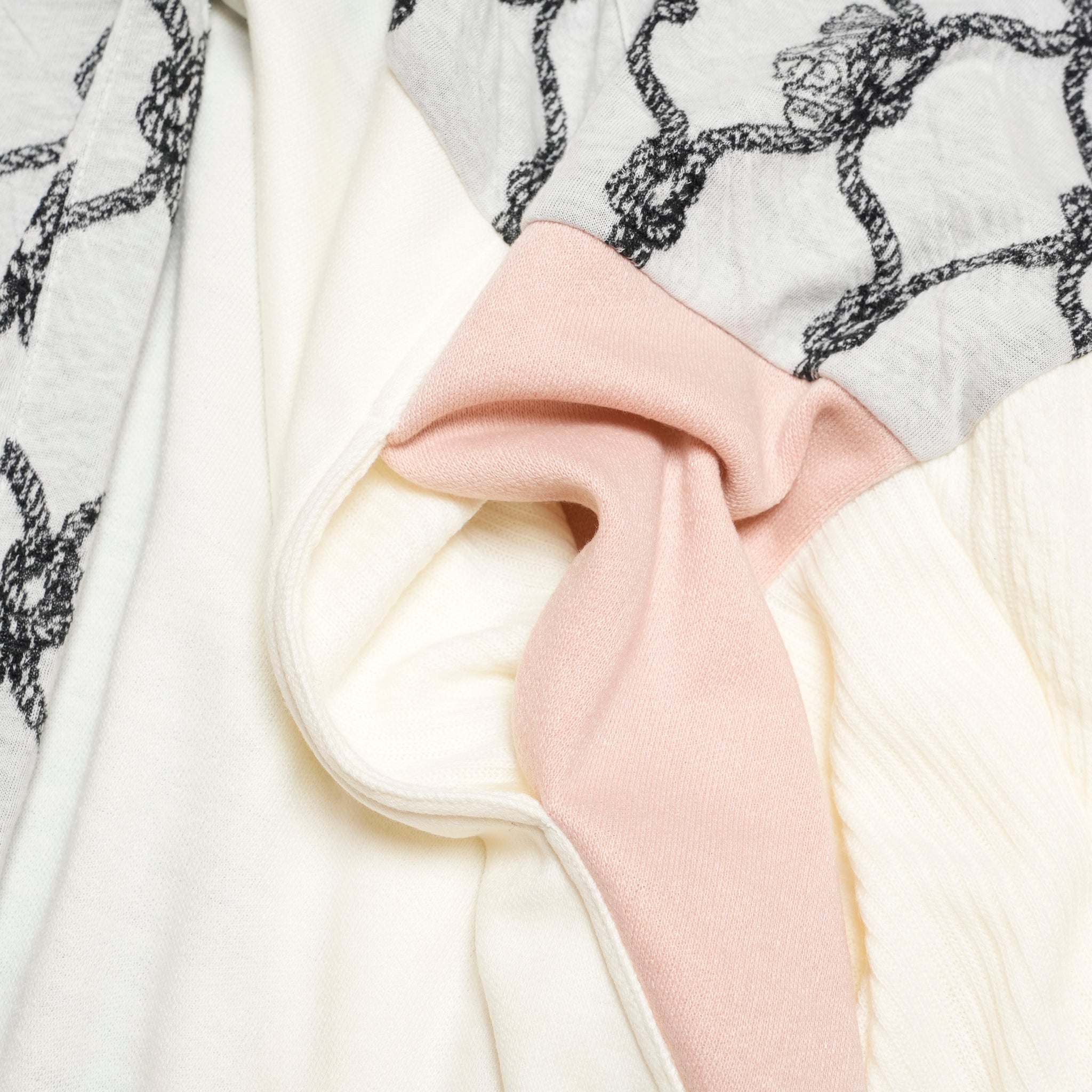 Origin Jacquard Mix Gawn | Color_ White | No_bsd25aw-10_ white【BEDSIDEDRAMA_ベッドサイドドラマ】