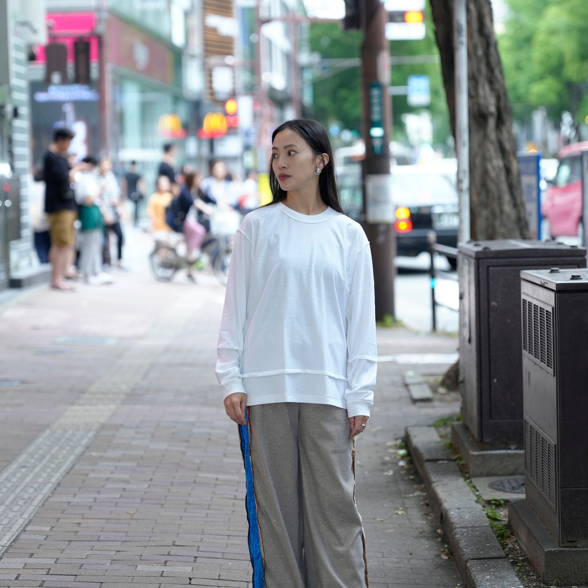 リバーシブルロンT | Color_Pink/White/Black | No_wt1113【REHERSALL_リハーズオール】