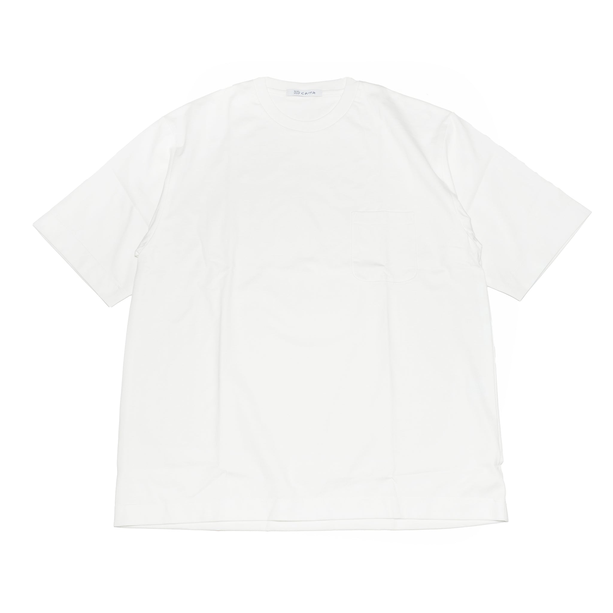 HCPN-02_White | AMERICAN CREW NECK PKT T-SHIRT-BALANCIRCULAR | Color:White【CATTA SHIRTS_カッタ シャツ】