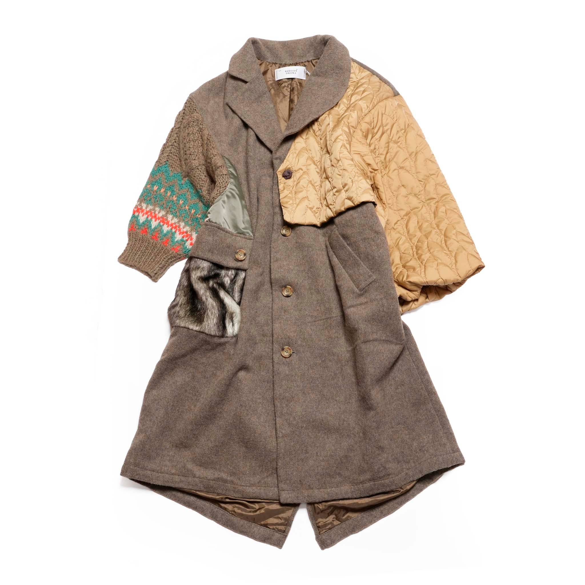 OOPARTS Mix Gawn Coat | Color_Beige | No_bsd25aw-01_beige