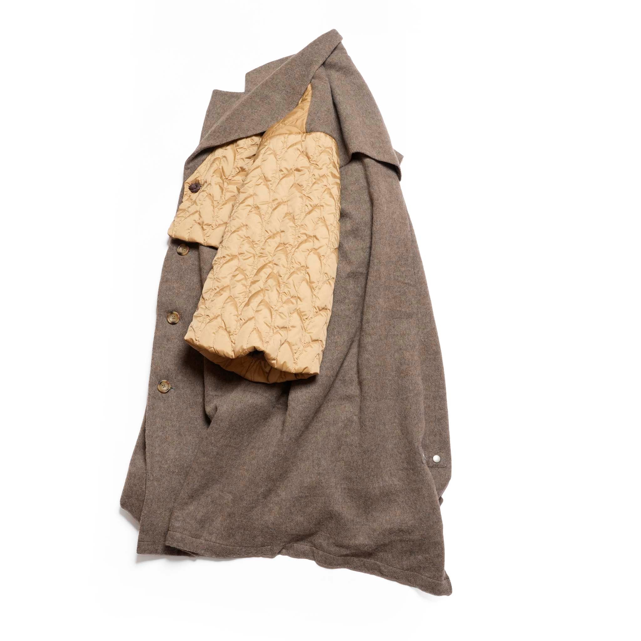 OOPARTS Mix Gawn Coat | Color_Beige | No_bsd25aw-01_beige【BEDSIDEDRAMA_ベッドサイドドラマ】