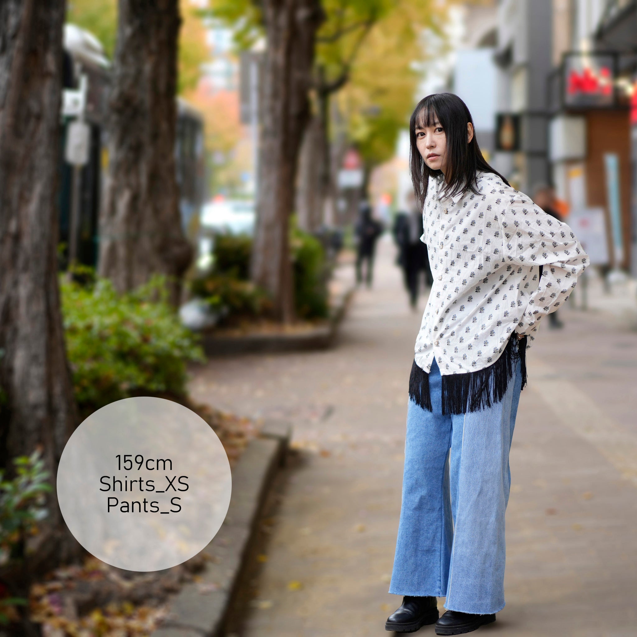 31SM00BLM118WHT | William Fringe Shirt | Color:White【SISTER JANE_シスタージェーン】【archive】