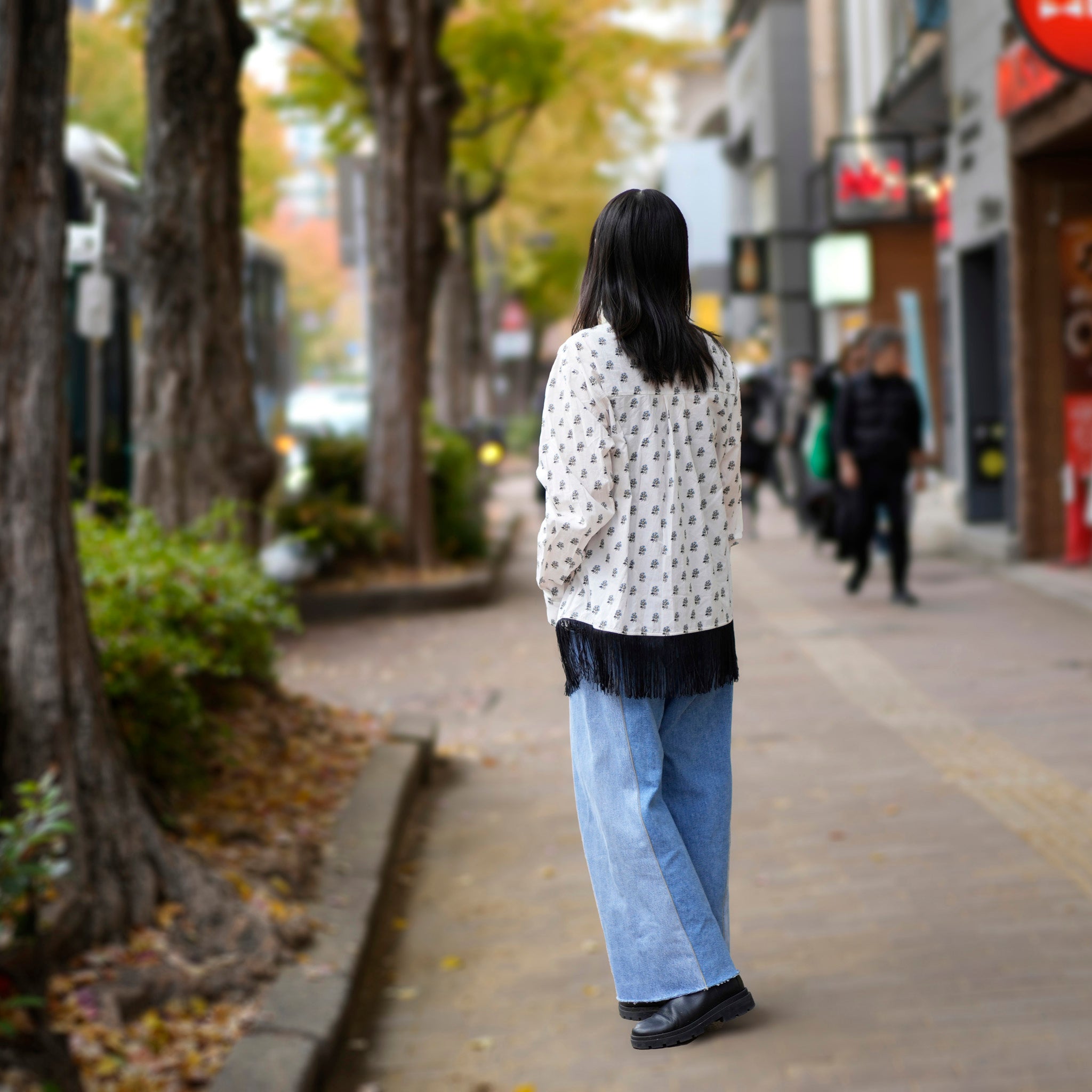 31SM00BLM118WHT | William Fringe Shirt | Color:White【SISTER JANE_シスタージェーン】【archive】