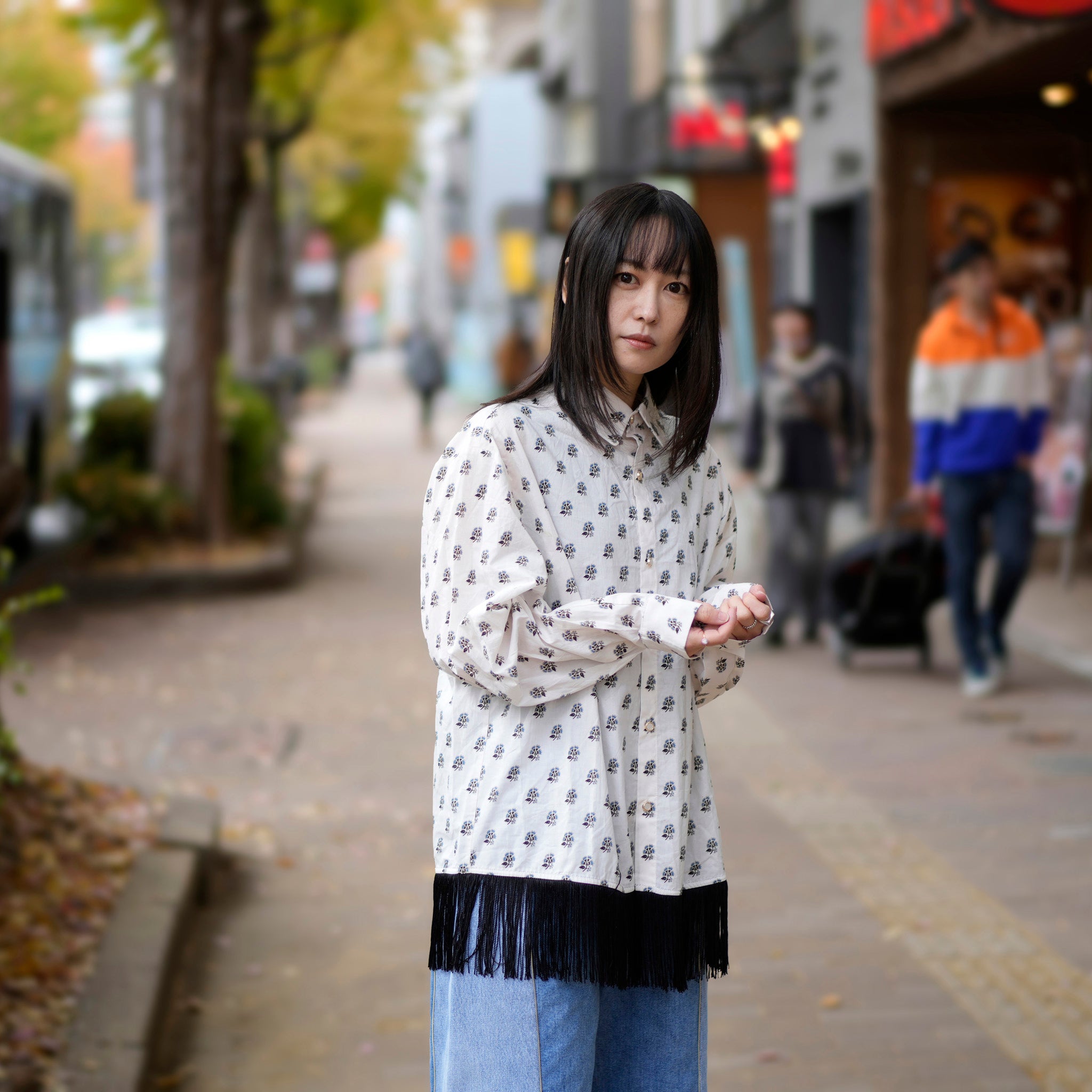 31SM00BLM118WHT | William Fringe Shirt | Color:White【SISTER JANE_シスタージェーン】【archive】