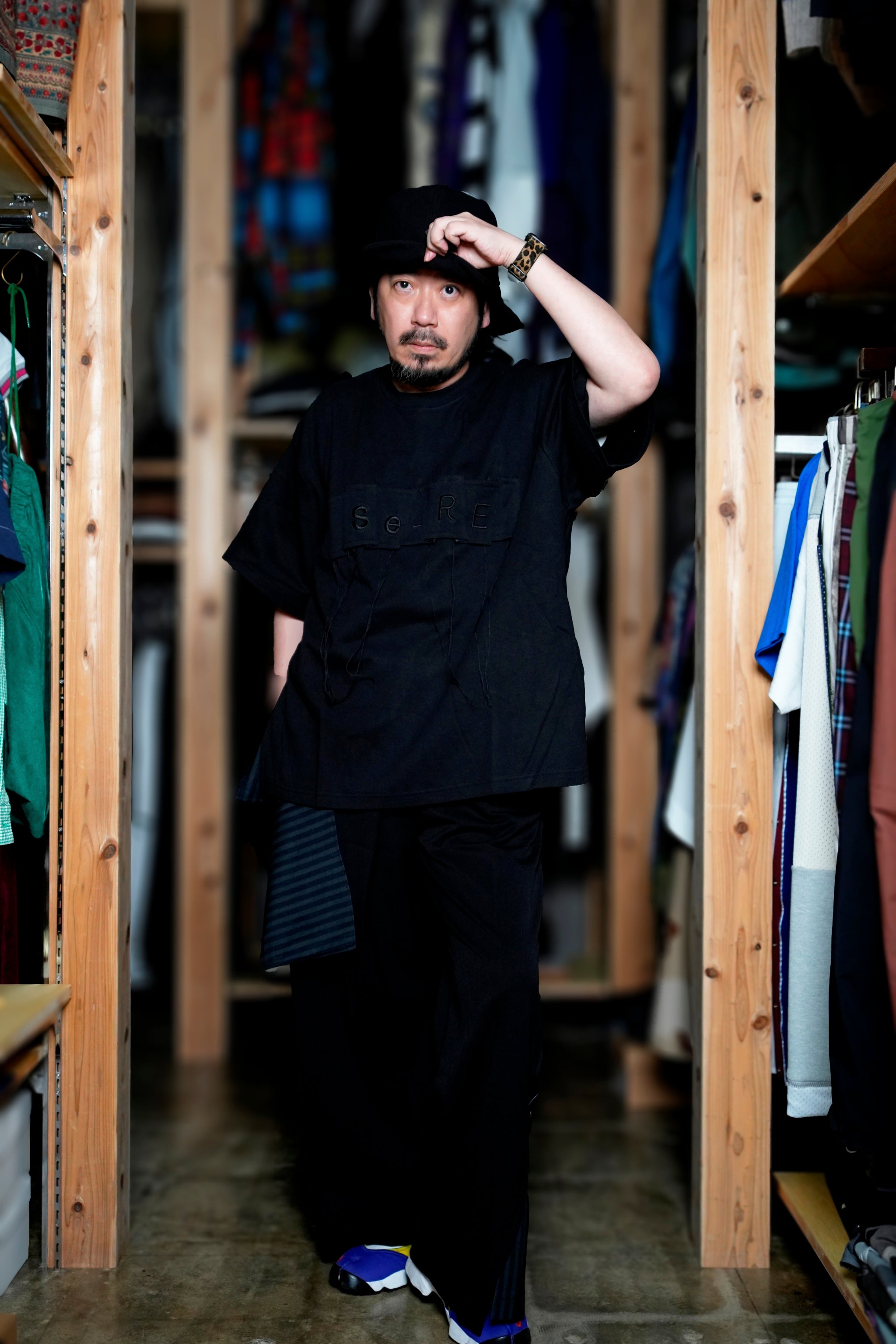 SNS24-RE-T02 | SeRE:FYI tee -BLACK 【SEIVSON_セイブソン】