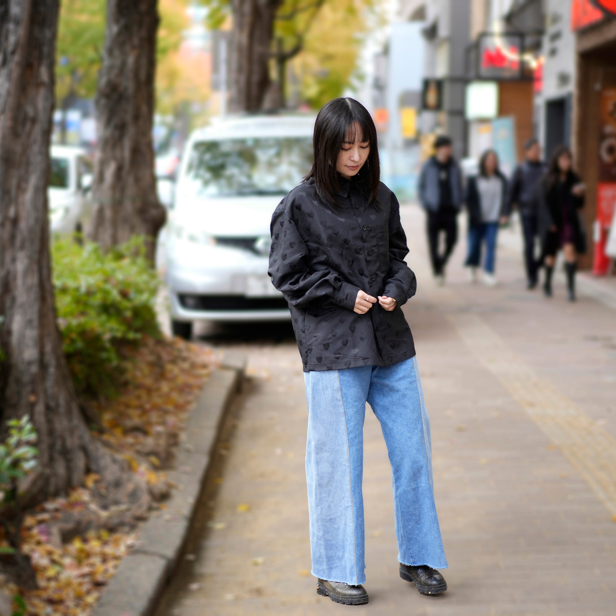 31SM00BLM117BLK | Roy Jacquard Shirt | Color:Black【SISTER JANE_シスタージェーン】