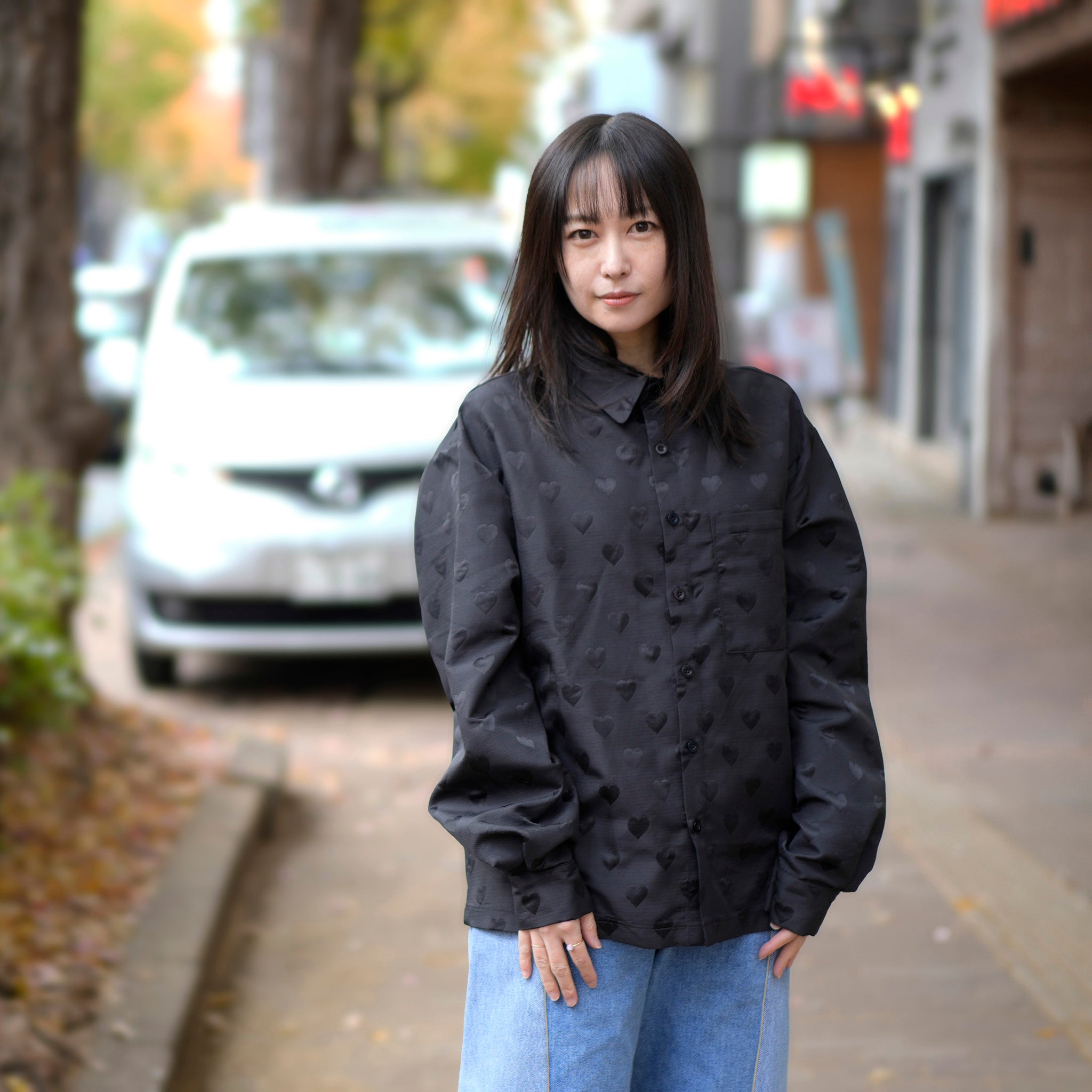 31SM00BLM117BLK | Roy Jacquard Shirt | Color:Black【SISTER JANE_シスタージェーン】
