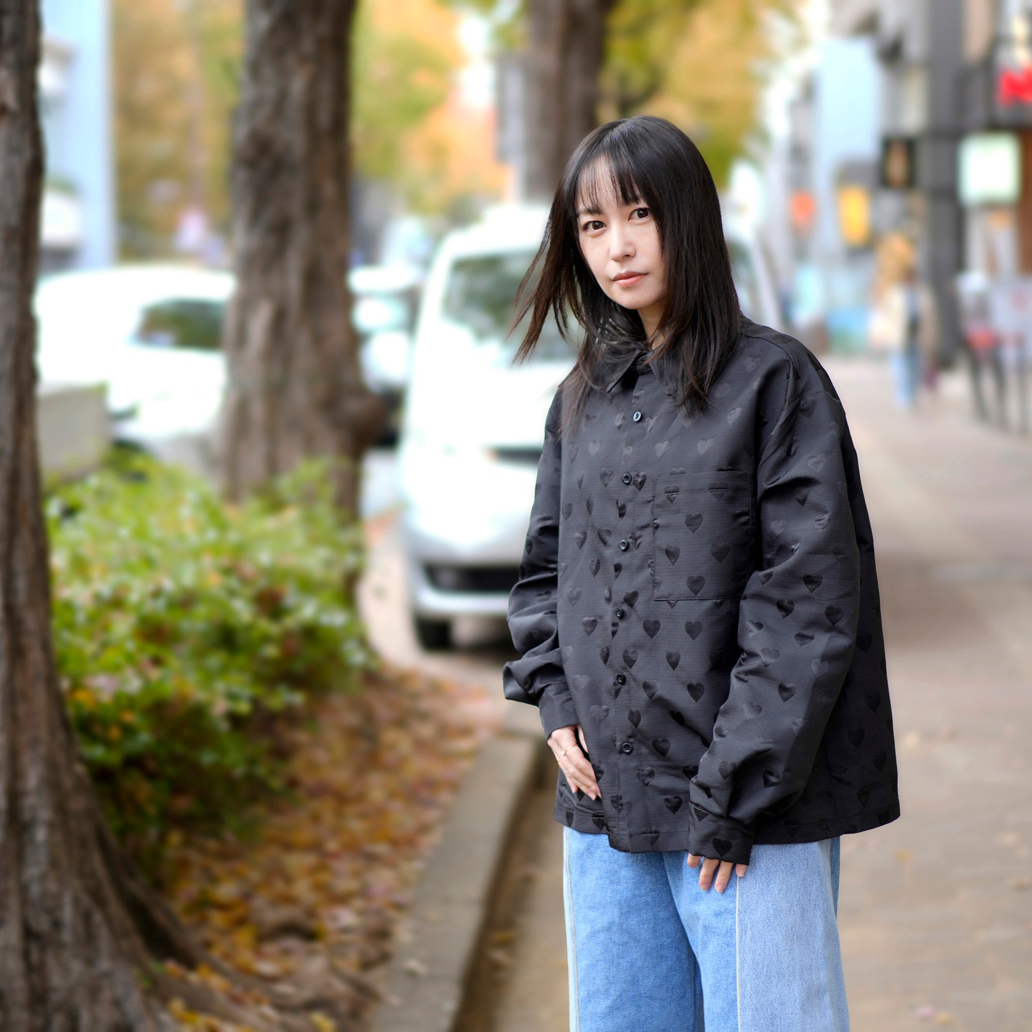31SM00BLM117BLK | Roy Jacquard Shirt | Color:Black【SISTER JANE_シスタージェーン】