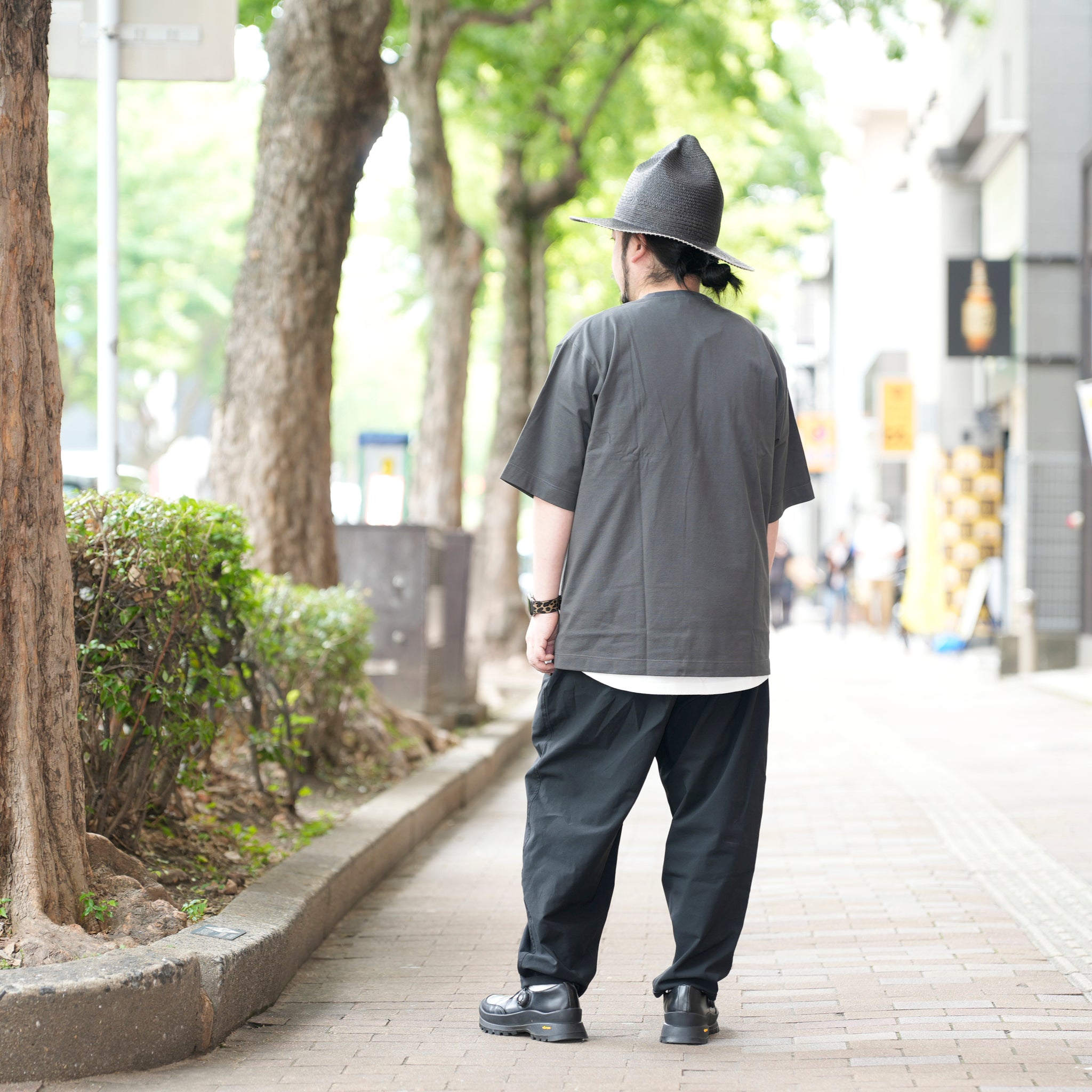 HCPN-02_Gray | AMERICAN CREW NECK PKT T-SHIRT-BALANCIRCULAR | Color:Gray【CATTA SHIRTS_カッタ シャツ】