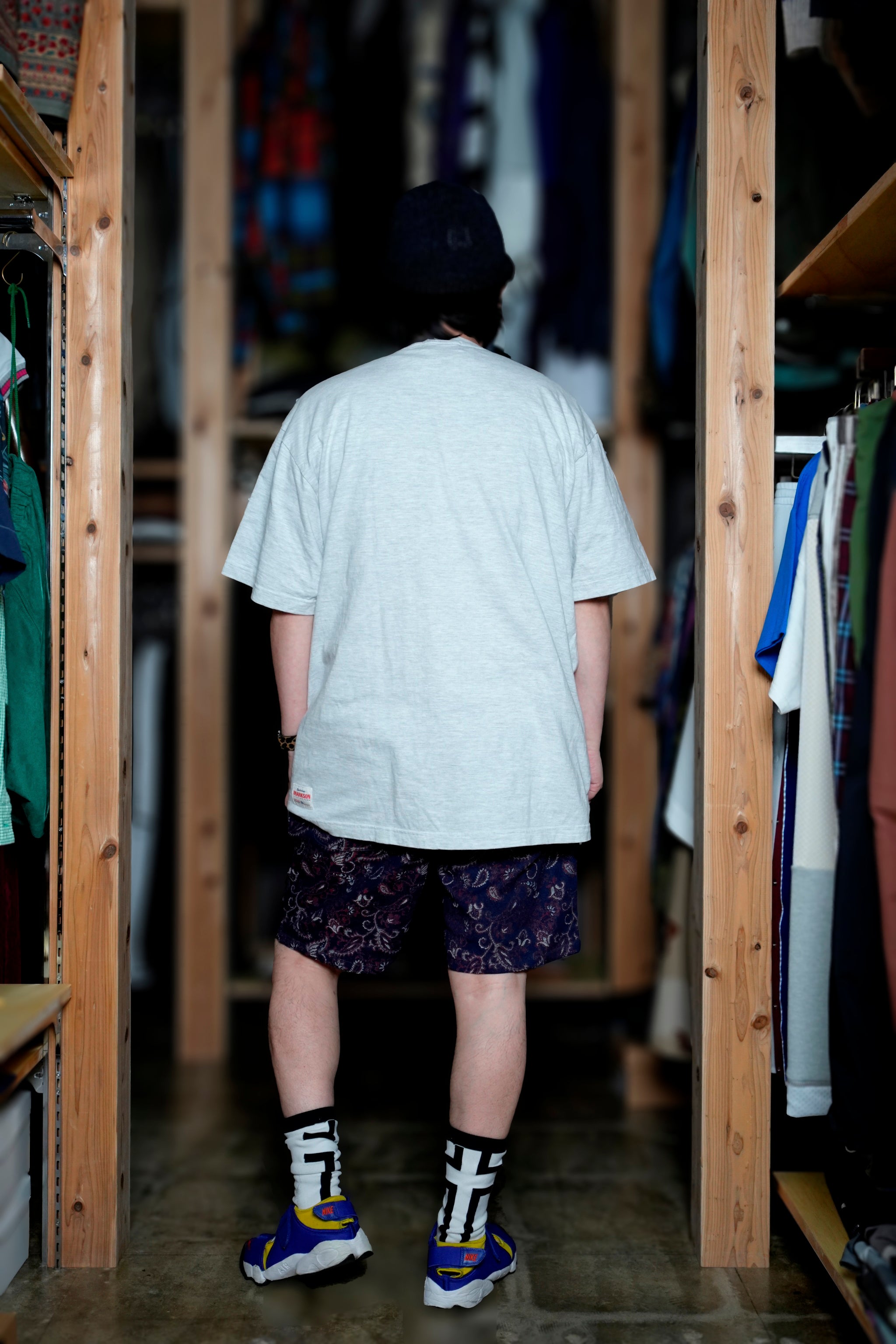 JC2484907 | Nasngwam.×Jhanksn PARK TEE | Color:Navy / Ash Gray【NASNGWAM_ナスングワム】【ネコポス選択可能】